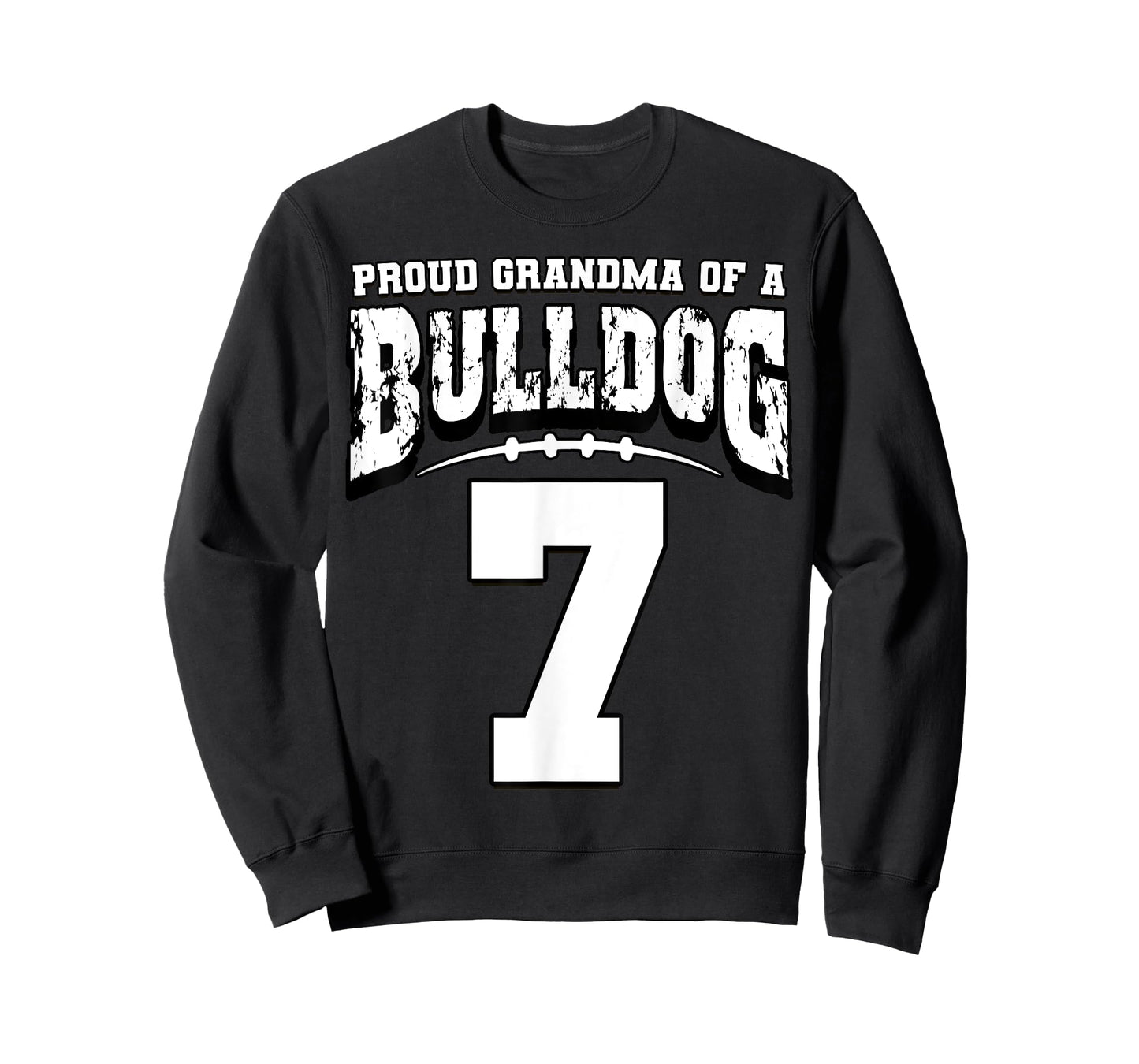 Proud Bulldog Football Grandma Of Player 7 T-Shirt