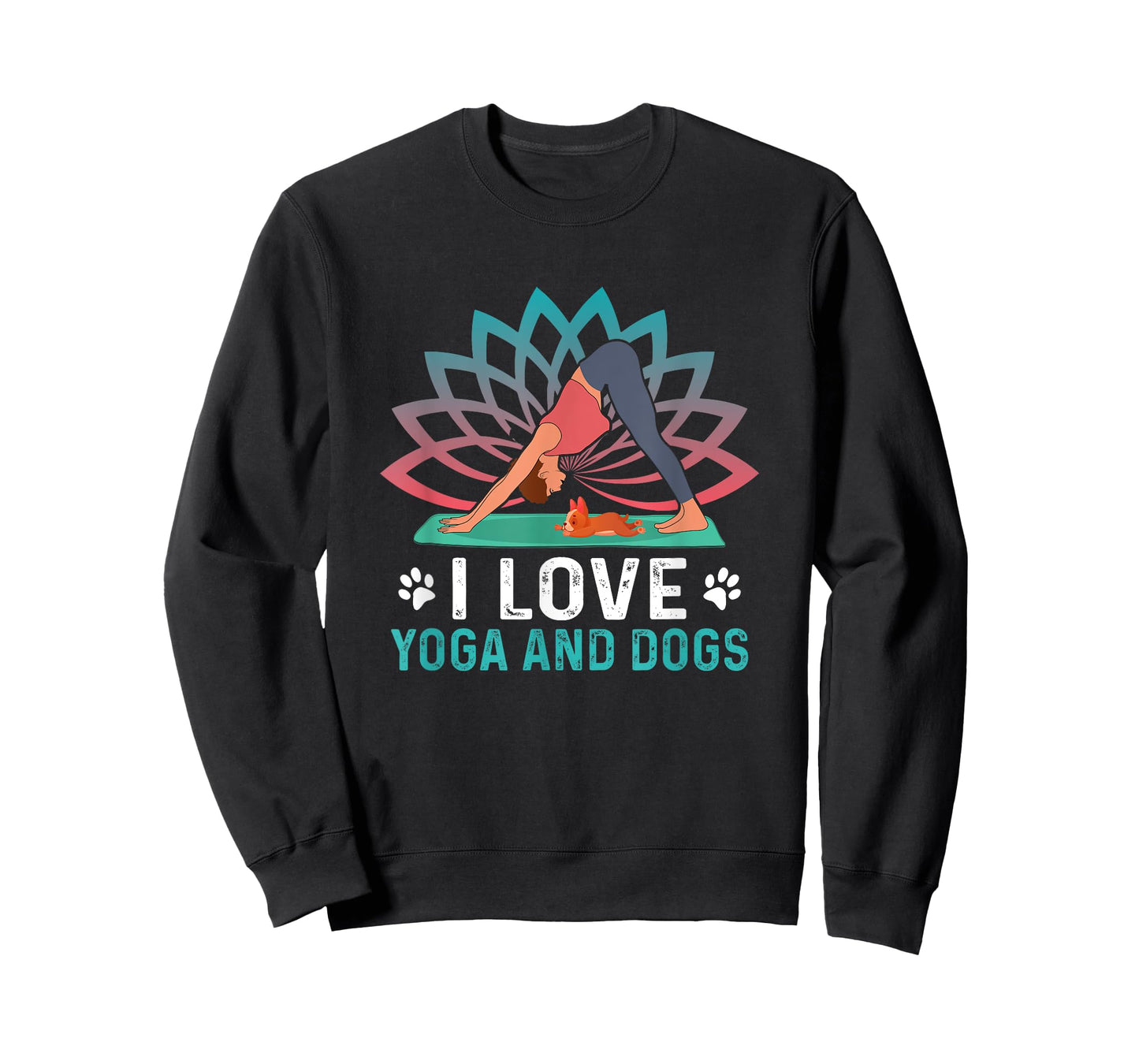 Yoga And Dogs Meditation Women Yoga Saying Funny Yoga Dog T-Shirt