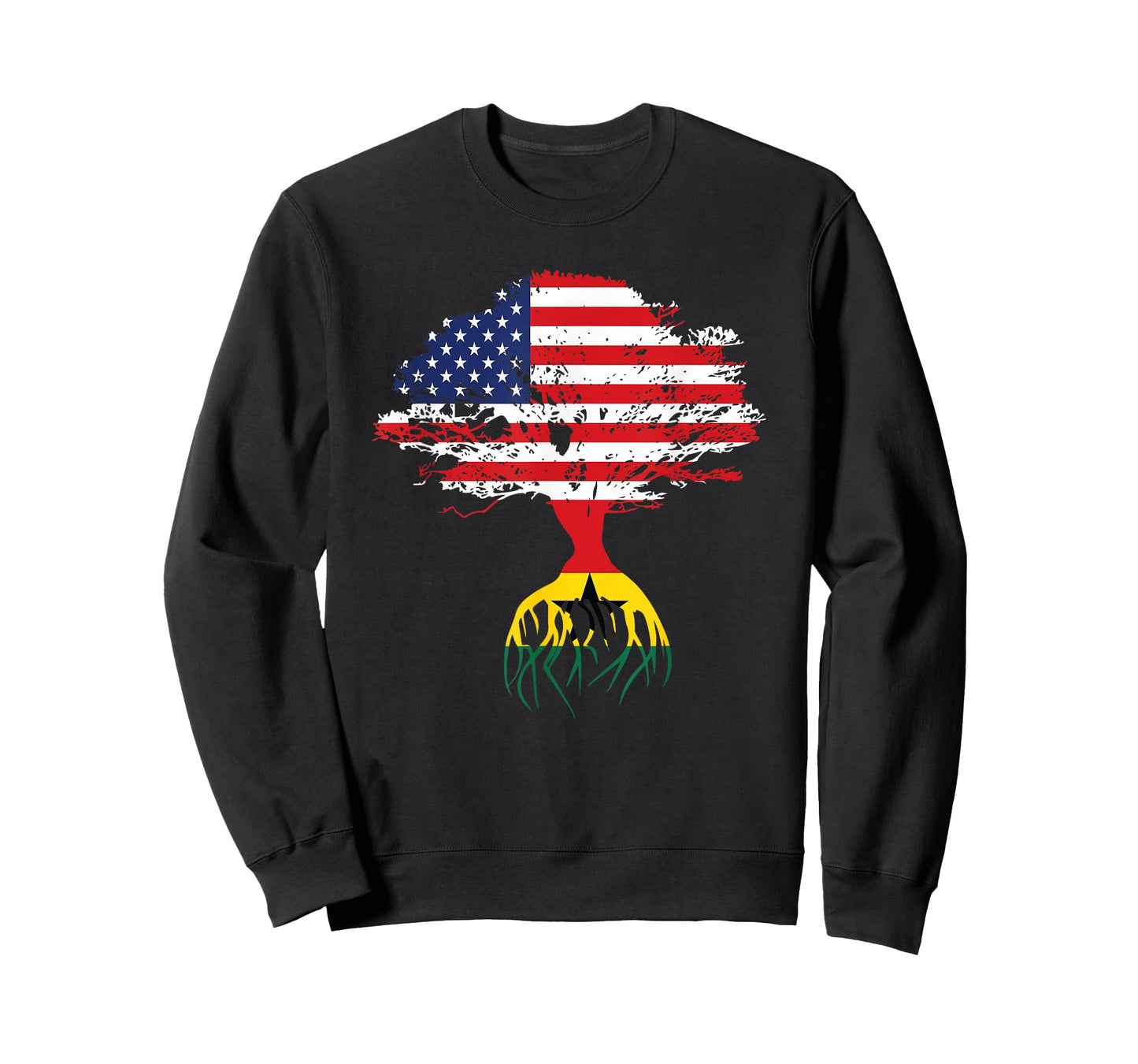 Ghanaian Roots American Flag Ghana Gifts T-Shirt