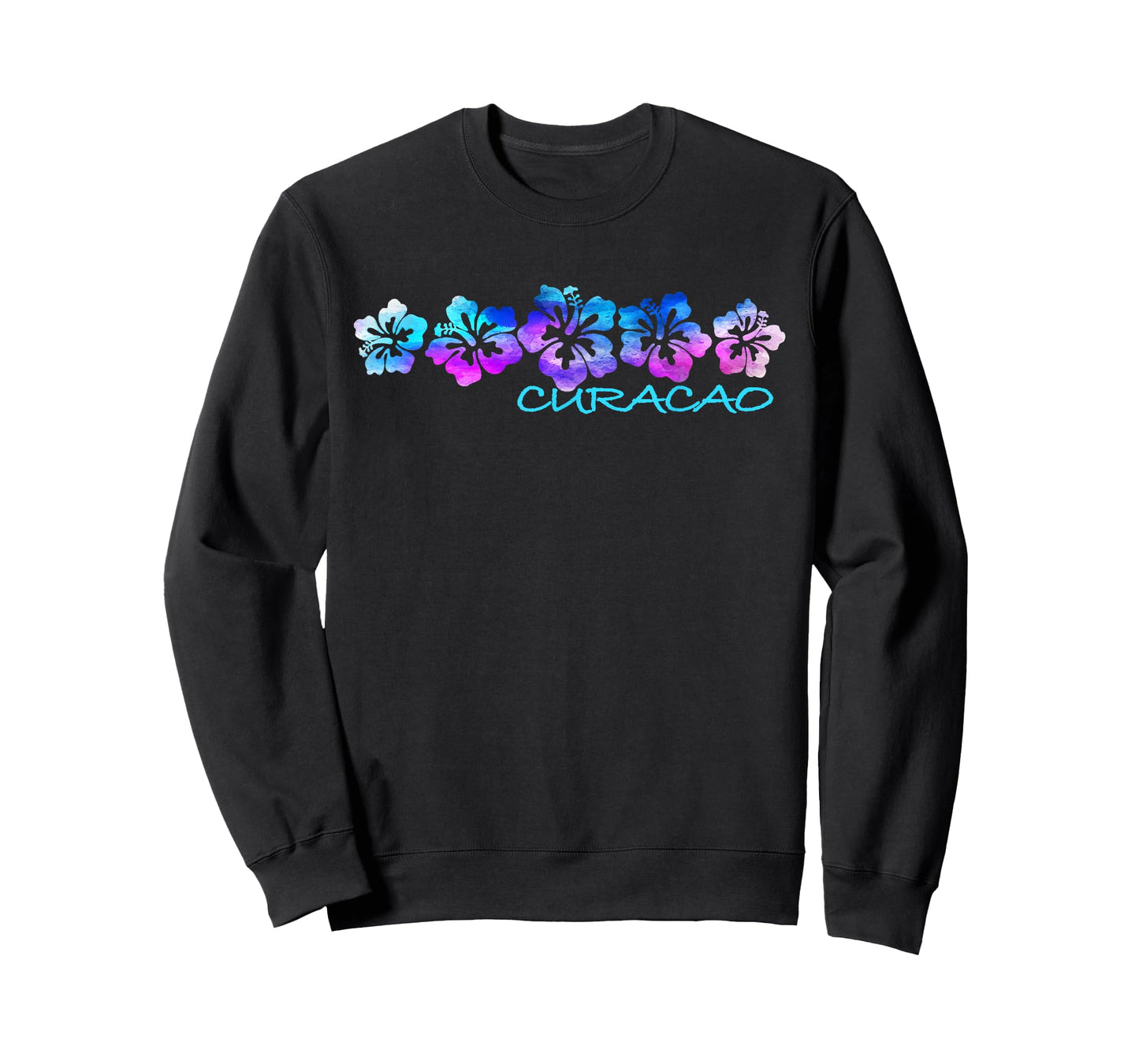 Curacao Tropical Flower T-Shirt-Vacation Beach T-Shirt