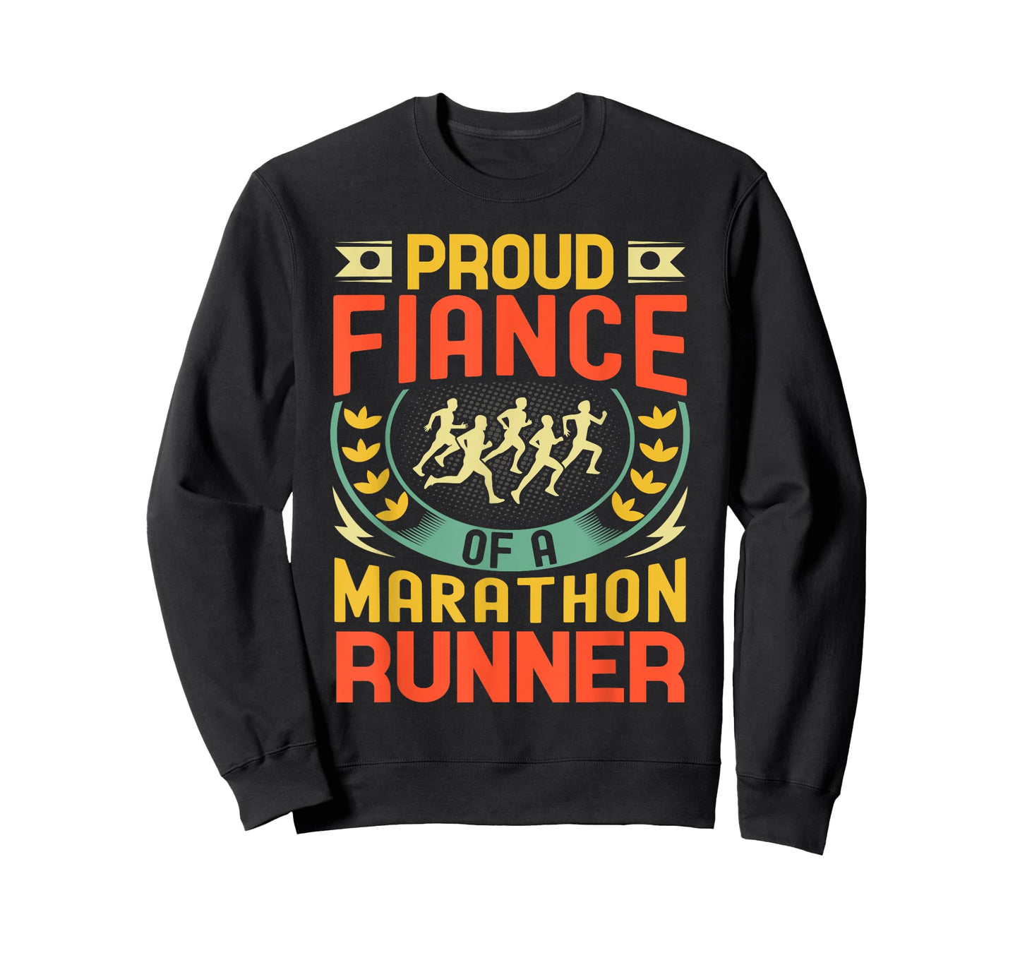 Proud Fiance of a marathon runner gifts retro vintage T-Shirt