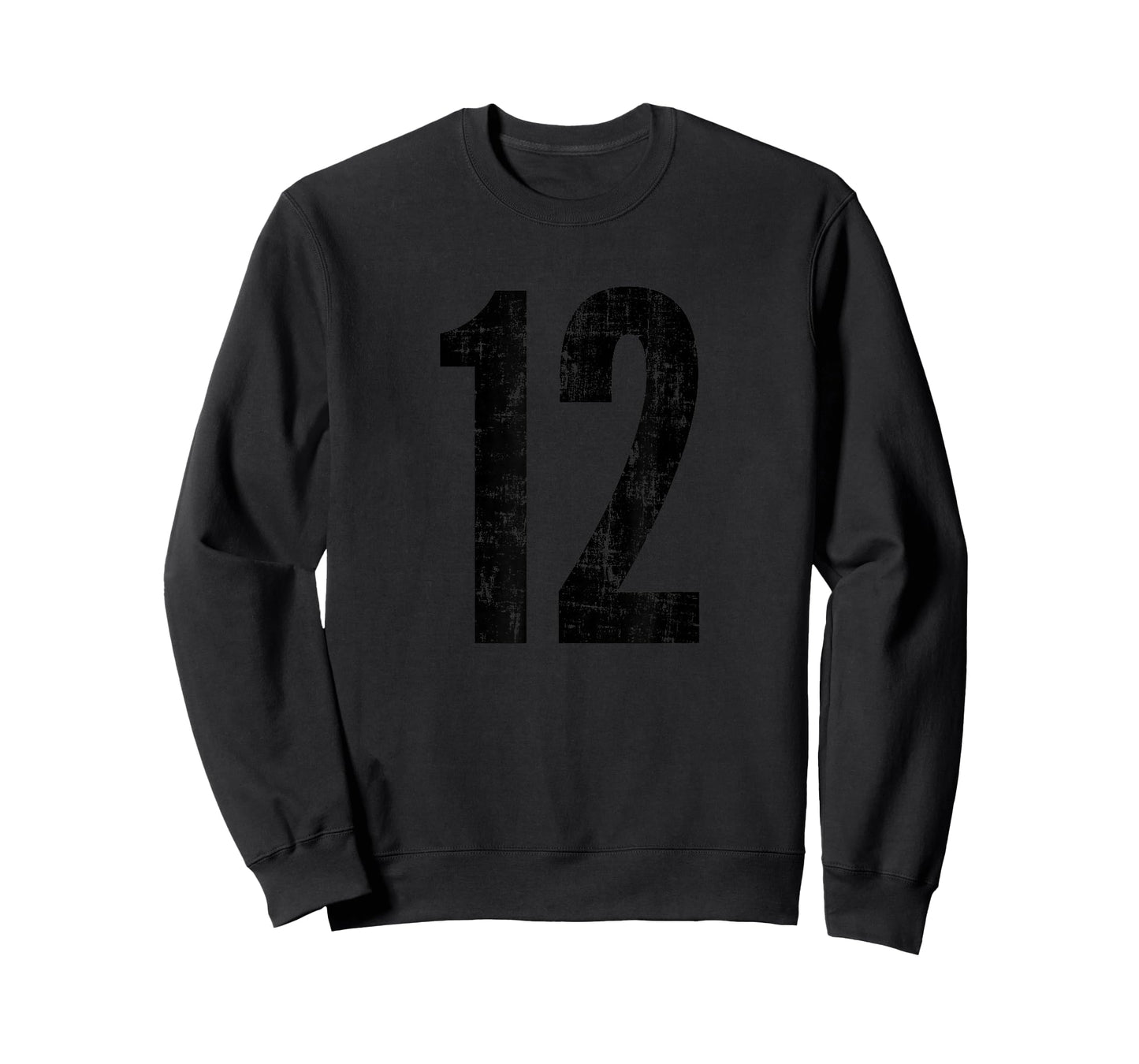 Number 12 Distressed Vintage Sport Team Practice Training T-Shirt