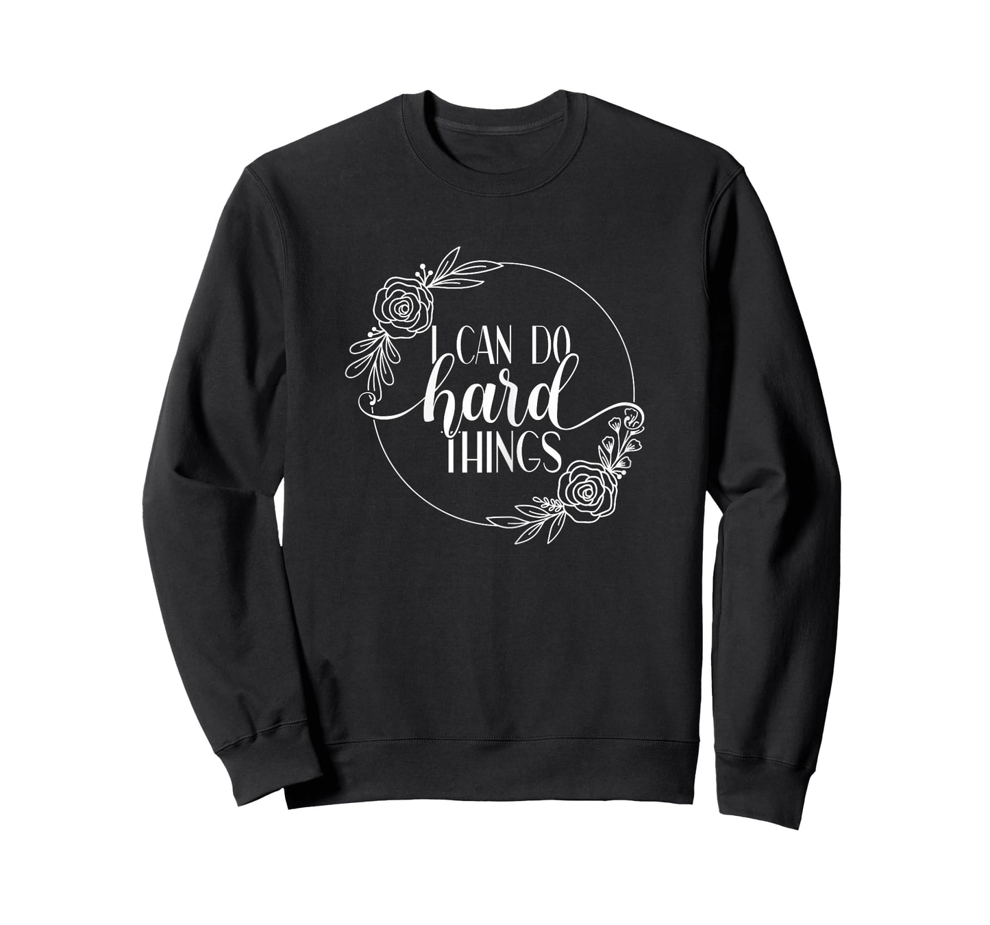 Mela Motivational Workout Designs I Can Do Hard Things Unisex Adult Gym Workout Motivation T-Shirt Black X-Small