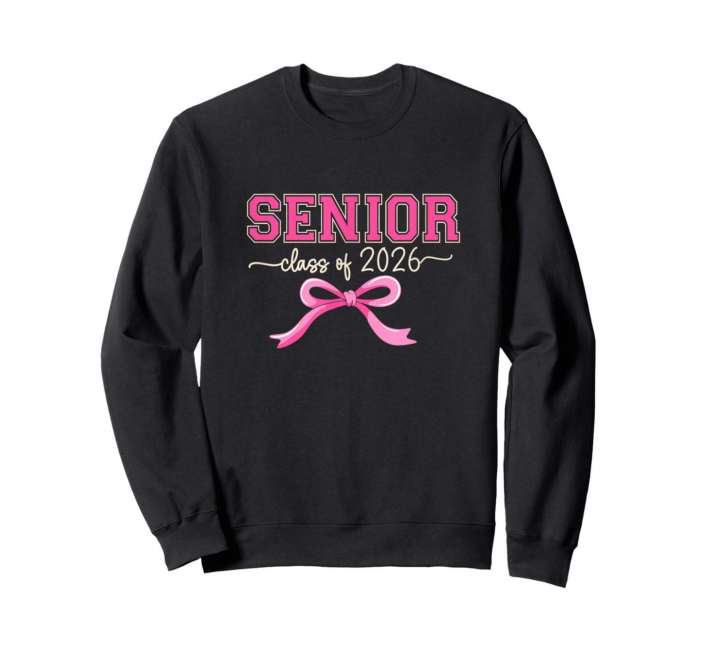 Class Of 2026 Pink Coquette Bow Cap Senior 2026 Graduation T-Shirt