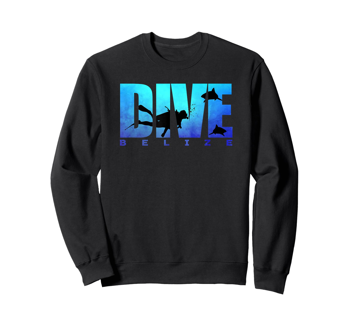 DIVE BELIZE Sharks Scuba Diver Reef Freediving Snorkeling T-Shirt