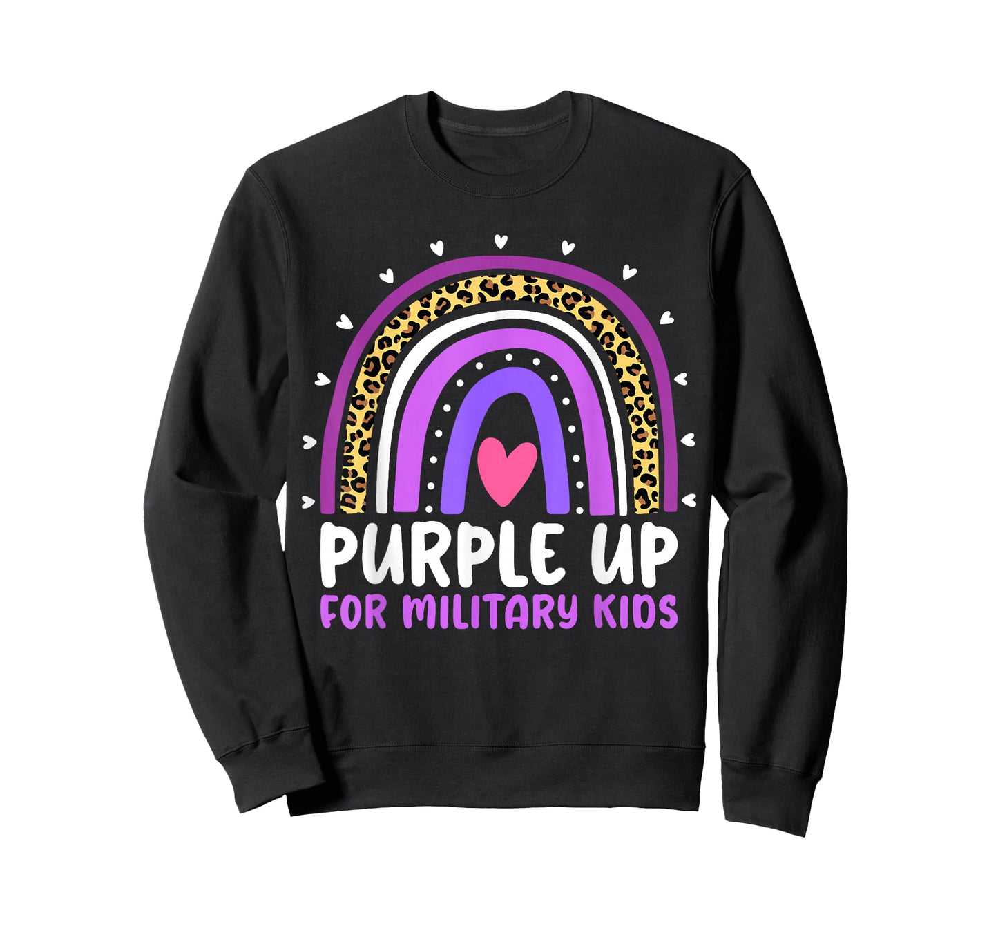Purple Up for Military Kids Month Military Child Rainbow T-Shirt