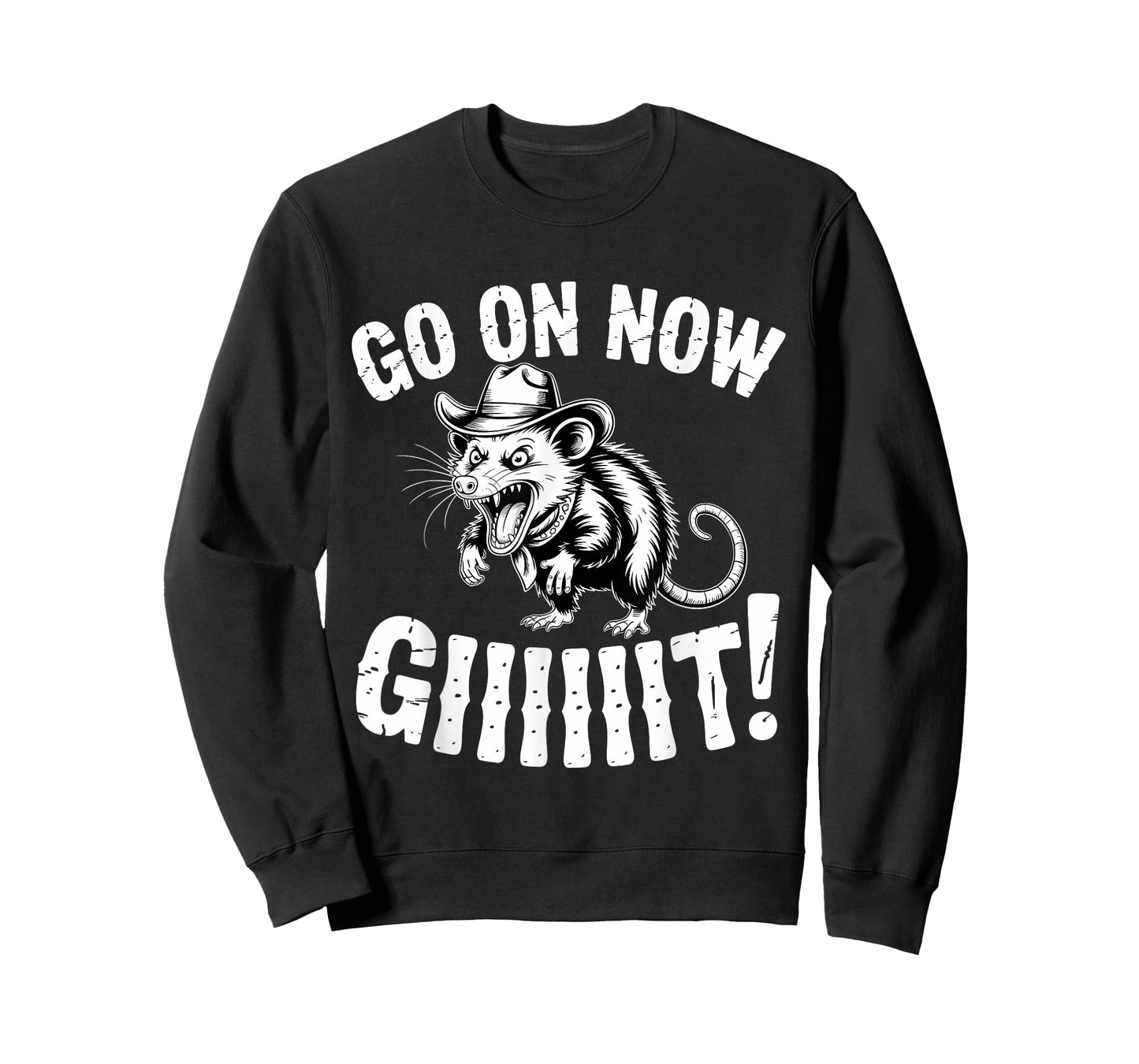 Cowboy Opossum Western Country Possum Go On Now Git T-Shirt