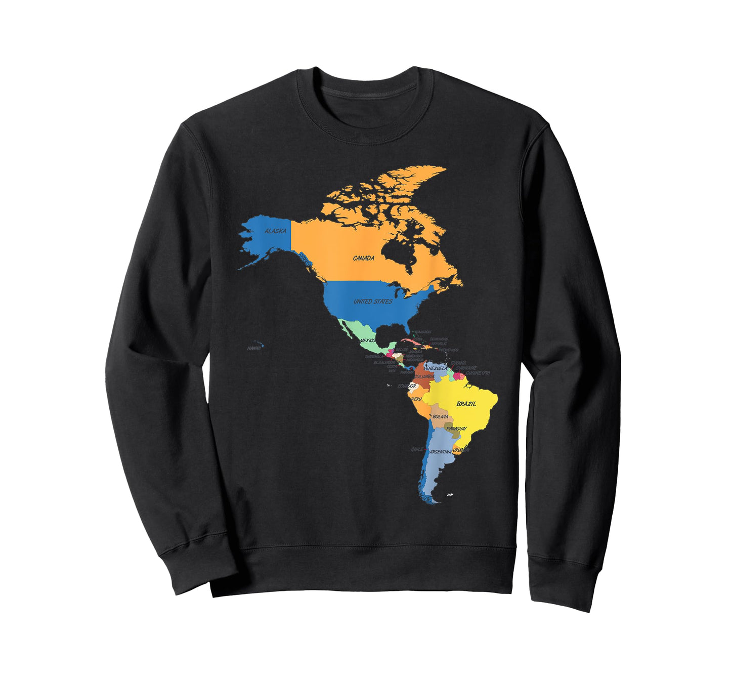 Political map of the continent North and South America T-Shirt