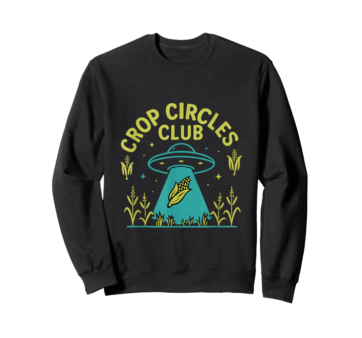 Crop Circles Club Alien UFO Corn Farm Humor Design T-Shirt