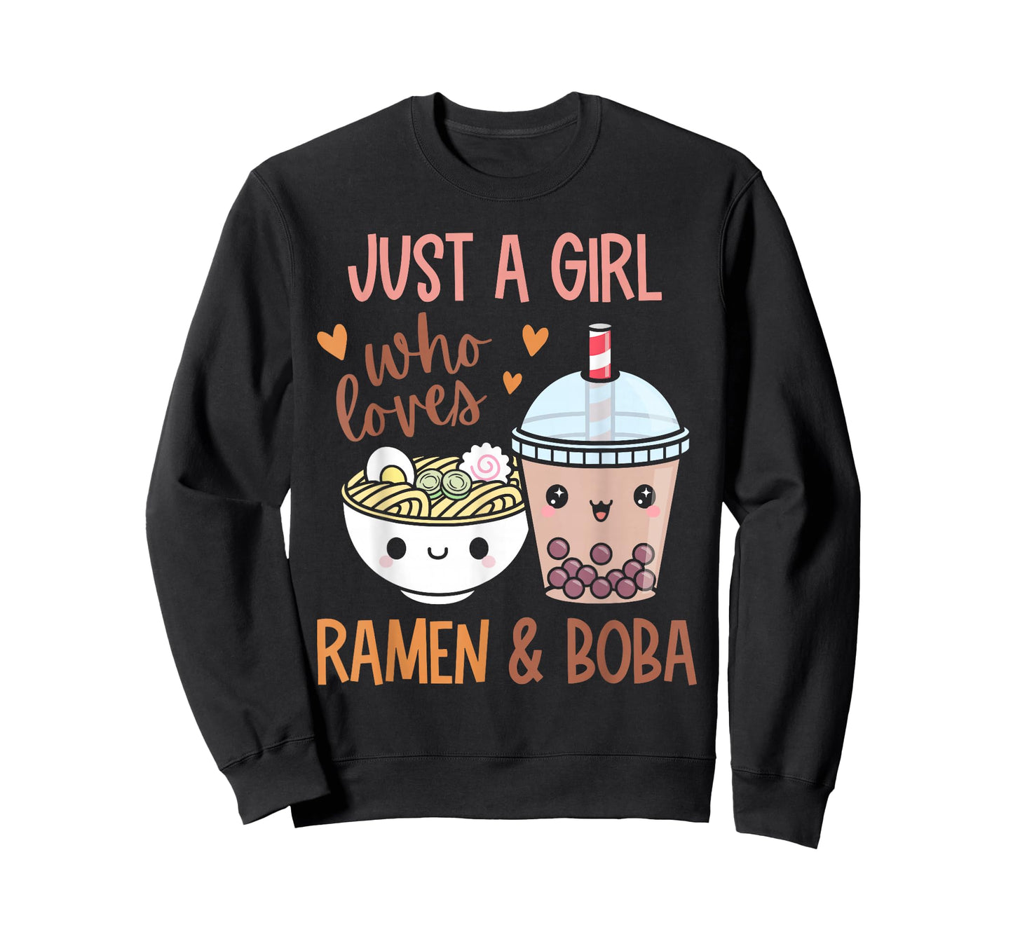 Just A Girl Who Loves Ramen and Boba Bubble Tea Japanese T-Shirt