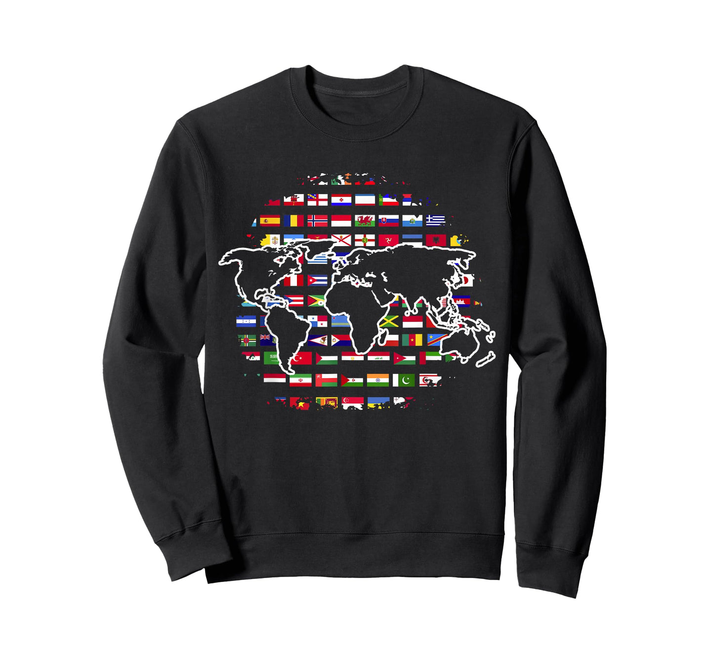 World Travel Map World Map International Flags T-Shirt