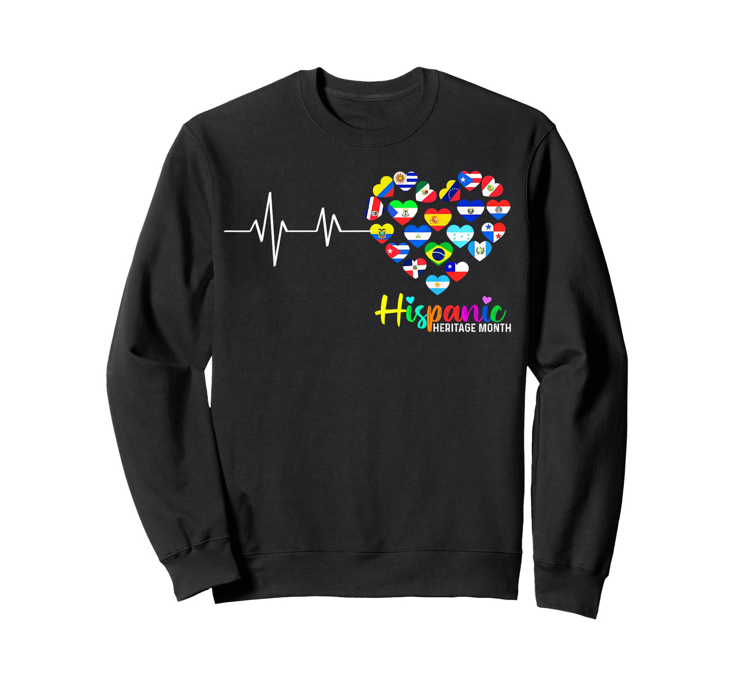 Hispanic Heritage Month All Countries Heartbeat Men Women T-Shirt