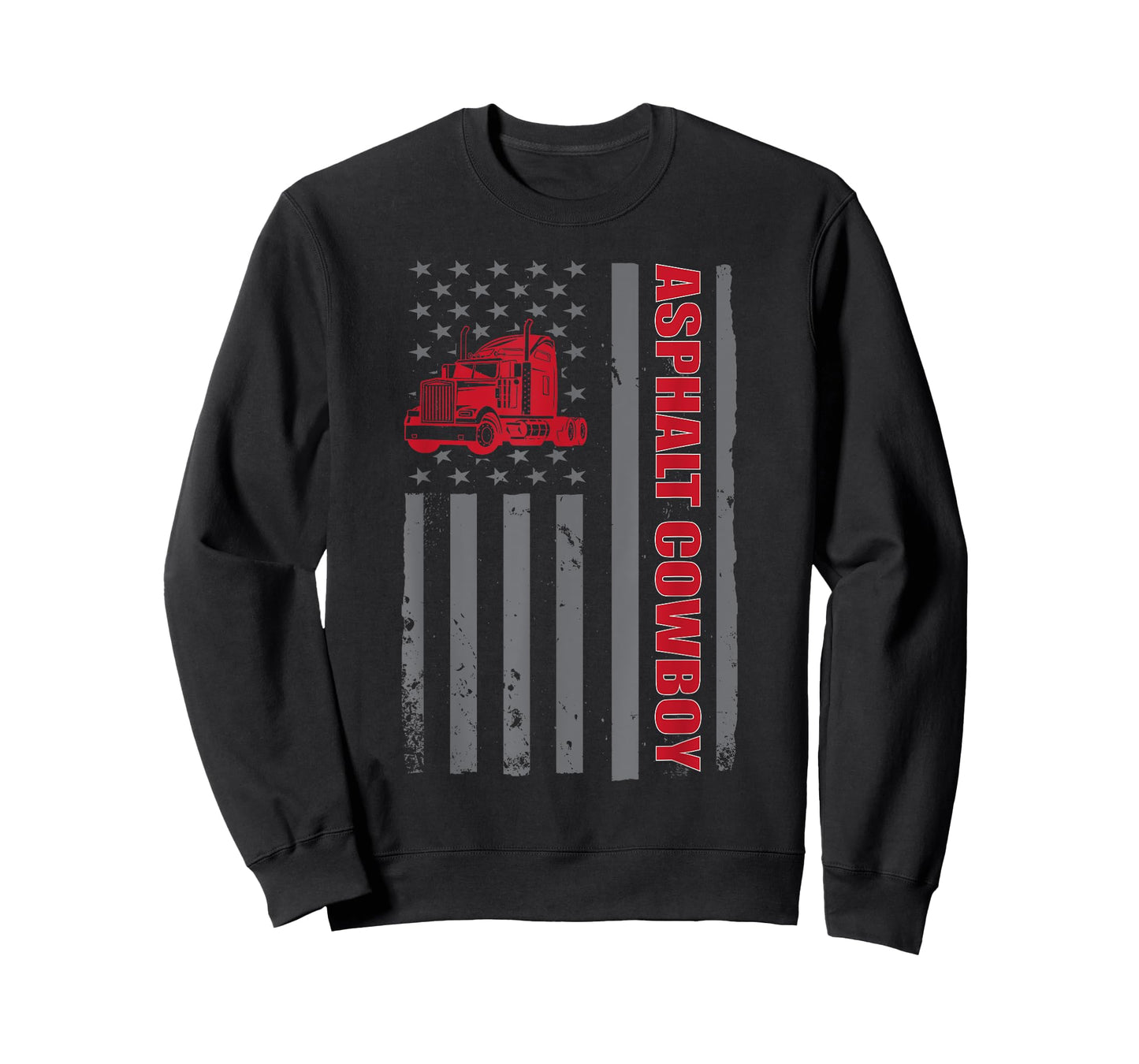 Asphalt Cowboy Patriotic Truck Lover USA Trucker Fanatic T-Shirt