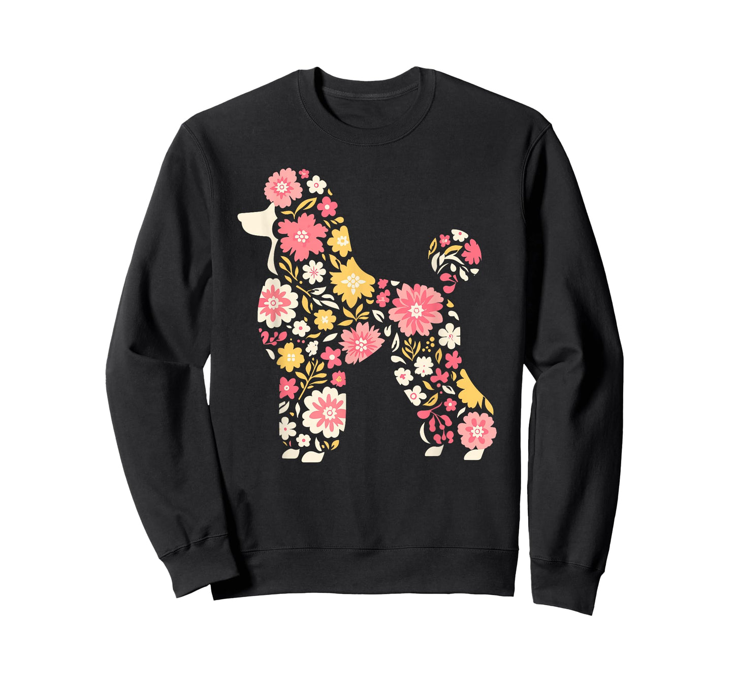 Funny Floral Flower Poodle Mom Grandma Womens Mothers Day T-Shirt