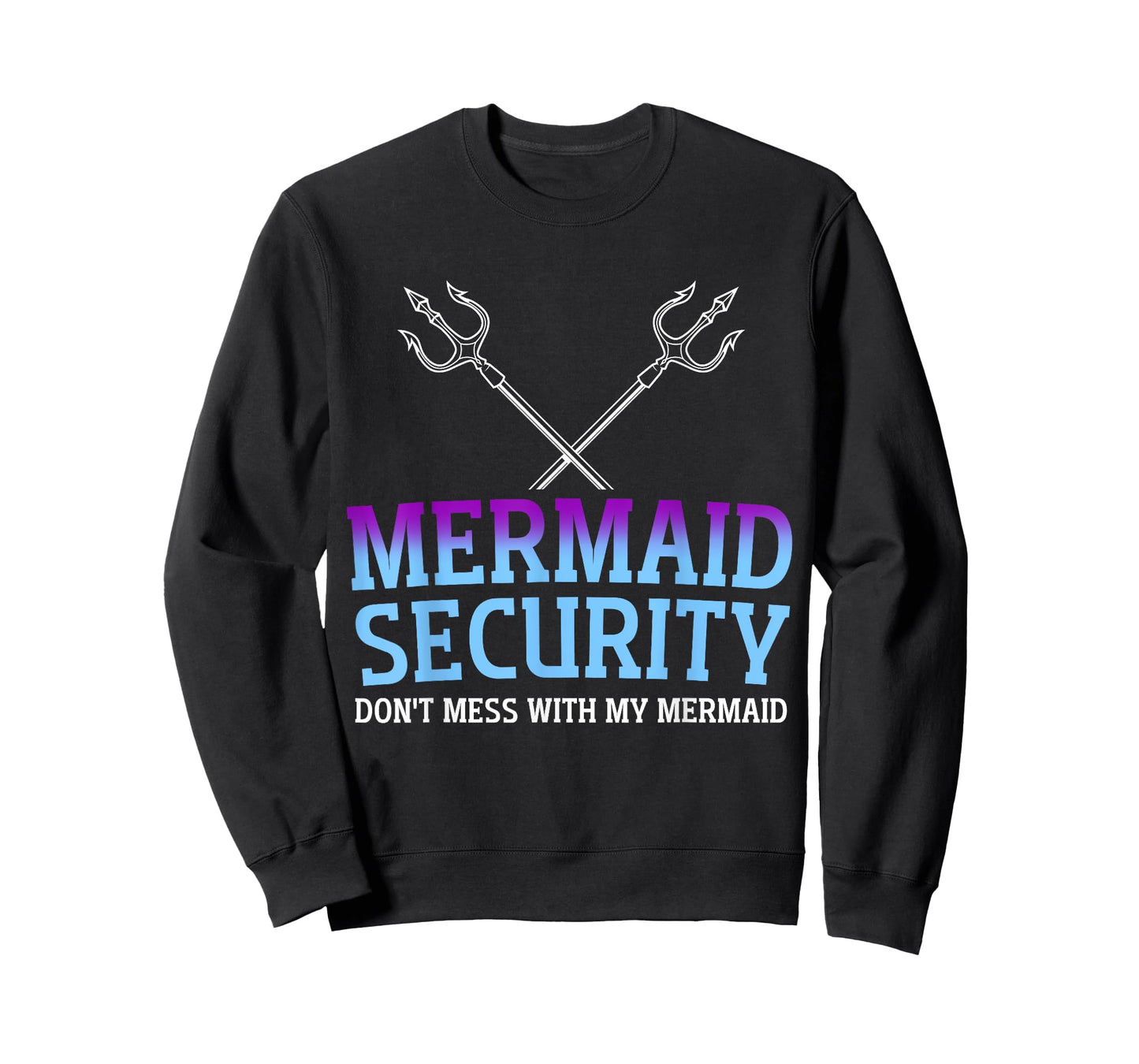 Mermaid Security Mermaid Dad Birthday Merdad Father's Day T-Shirt