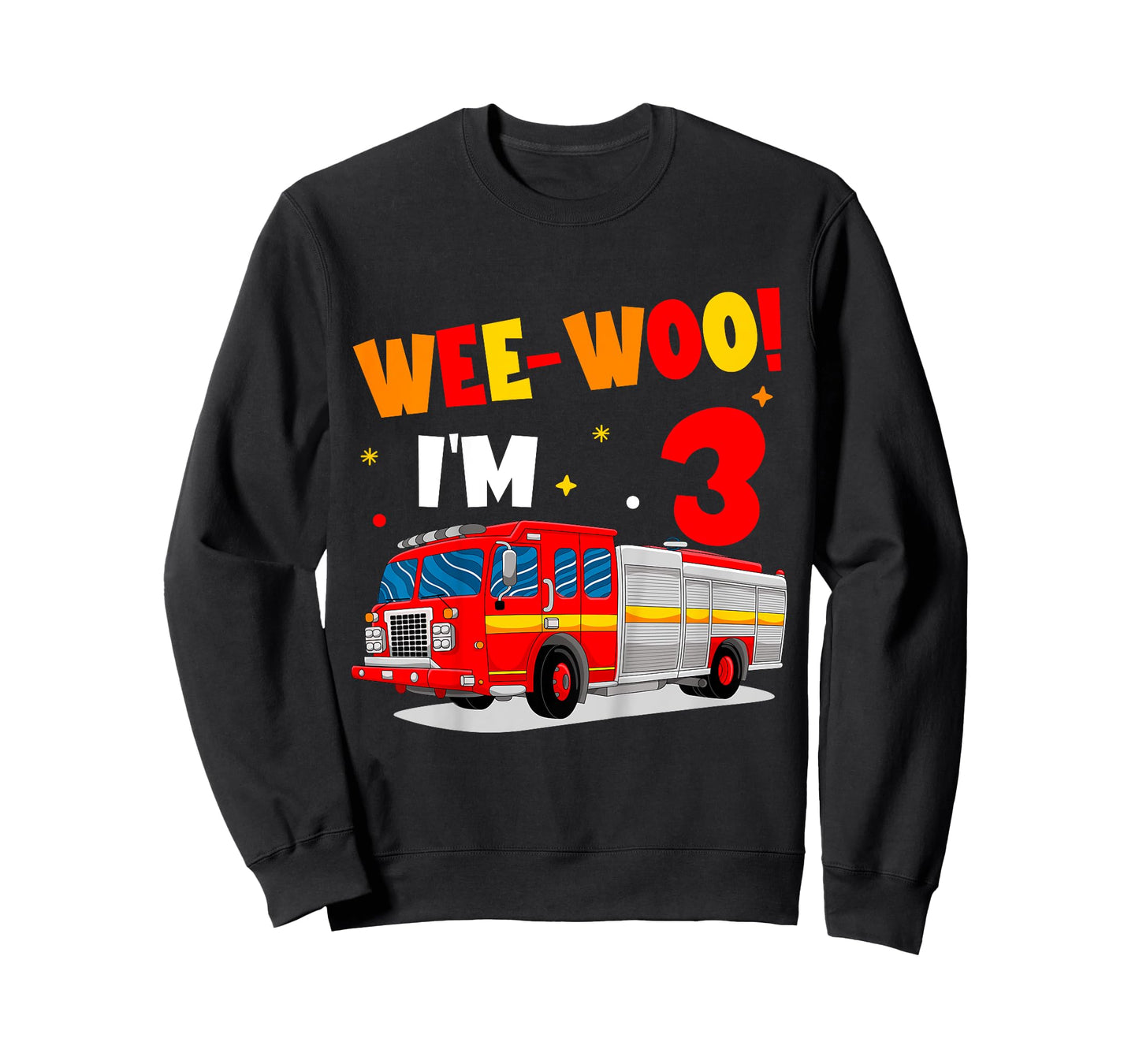 Fire Truck 3rd Birthday for 3 Year Old Boy Firefighter T-Shirt