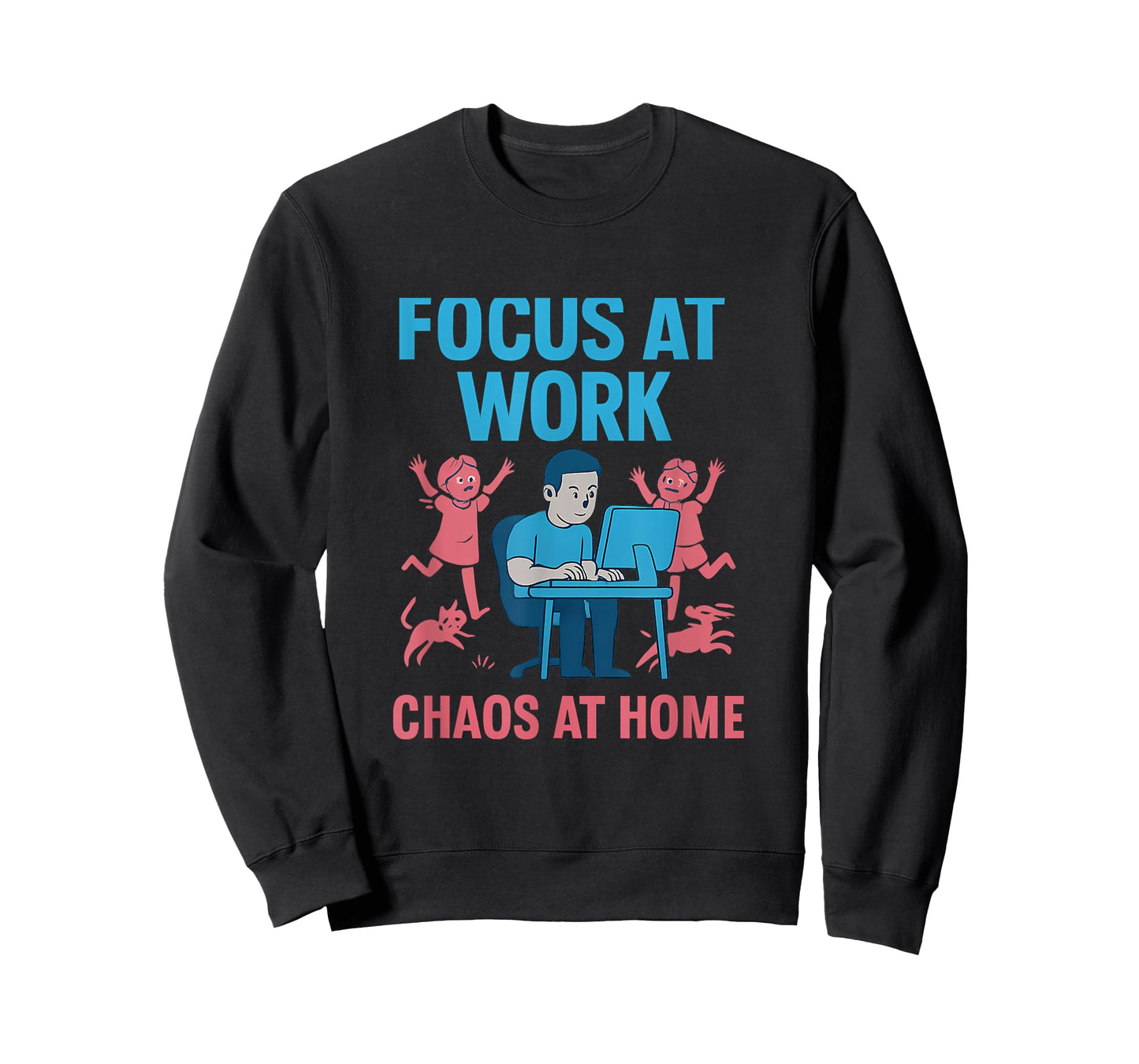 Work Life Balance Graphic Focus Chaos Home T-Shirt