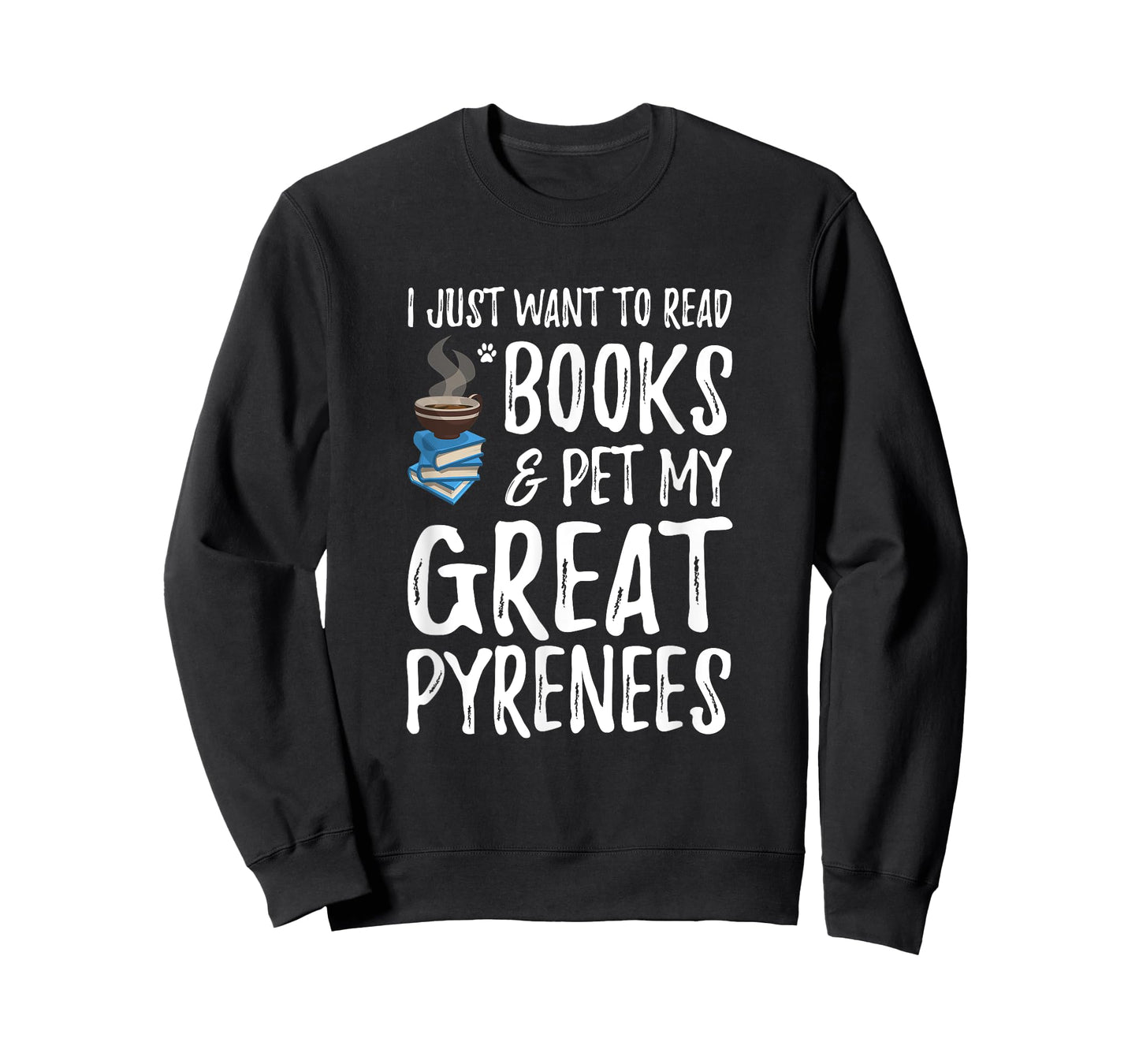 Great Pyrenees Dog Lover Book Funny Dog Mom T- T-Shirt for Men Women