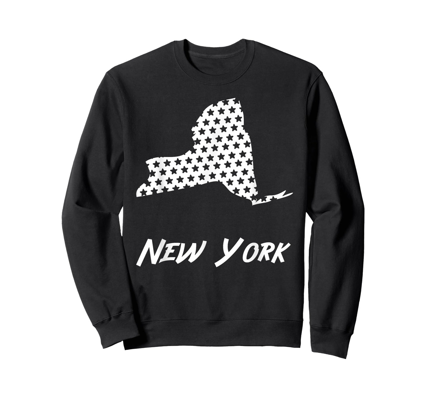 New York USA State Outline Stars Vintage Retro Design T-Shirt