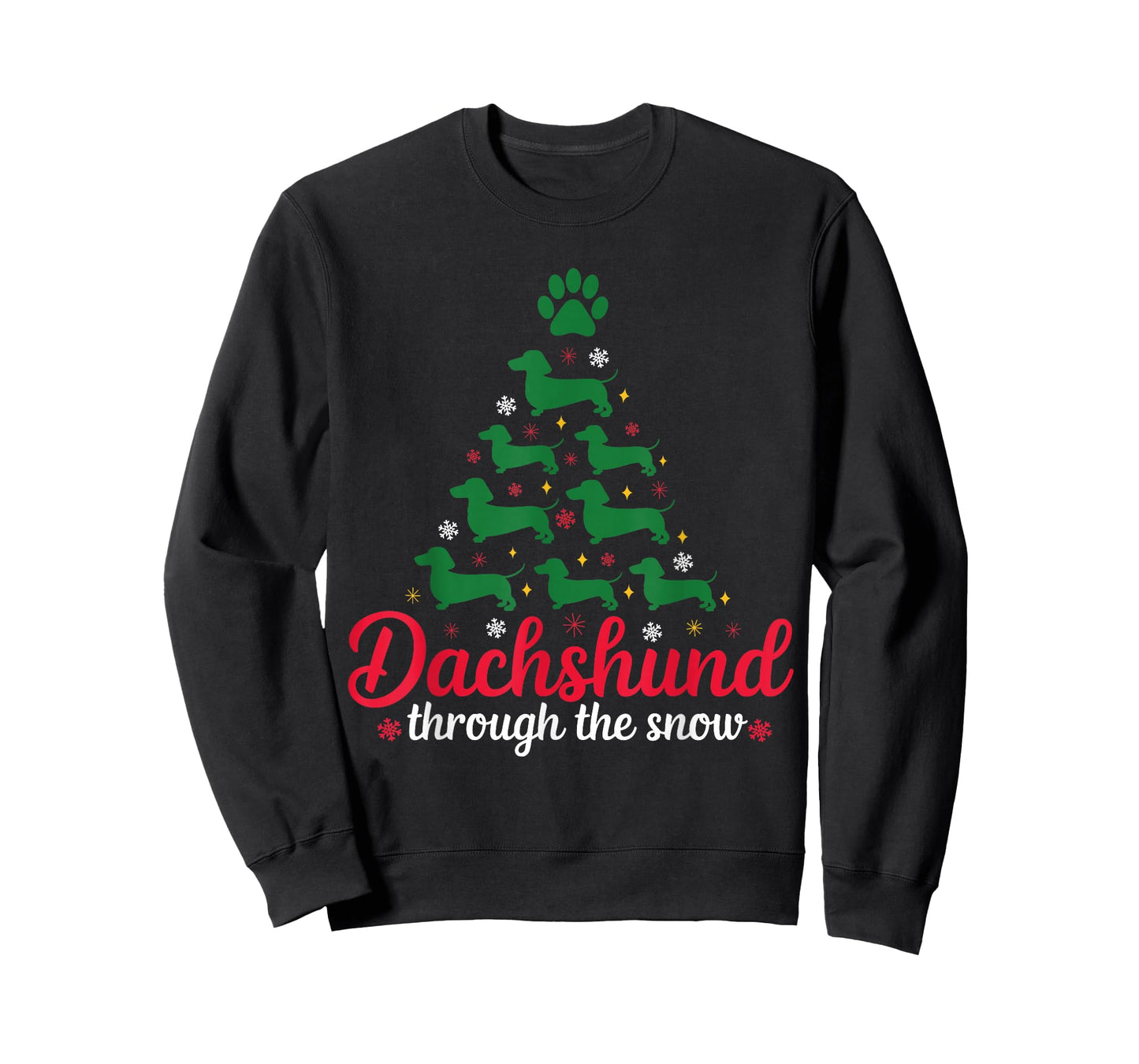 Funny Dachshund Christmas Dog tree Dachshund Xmas T-Shirt