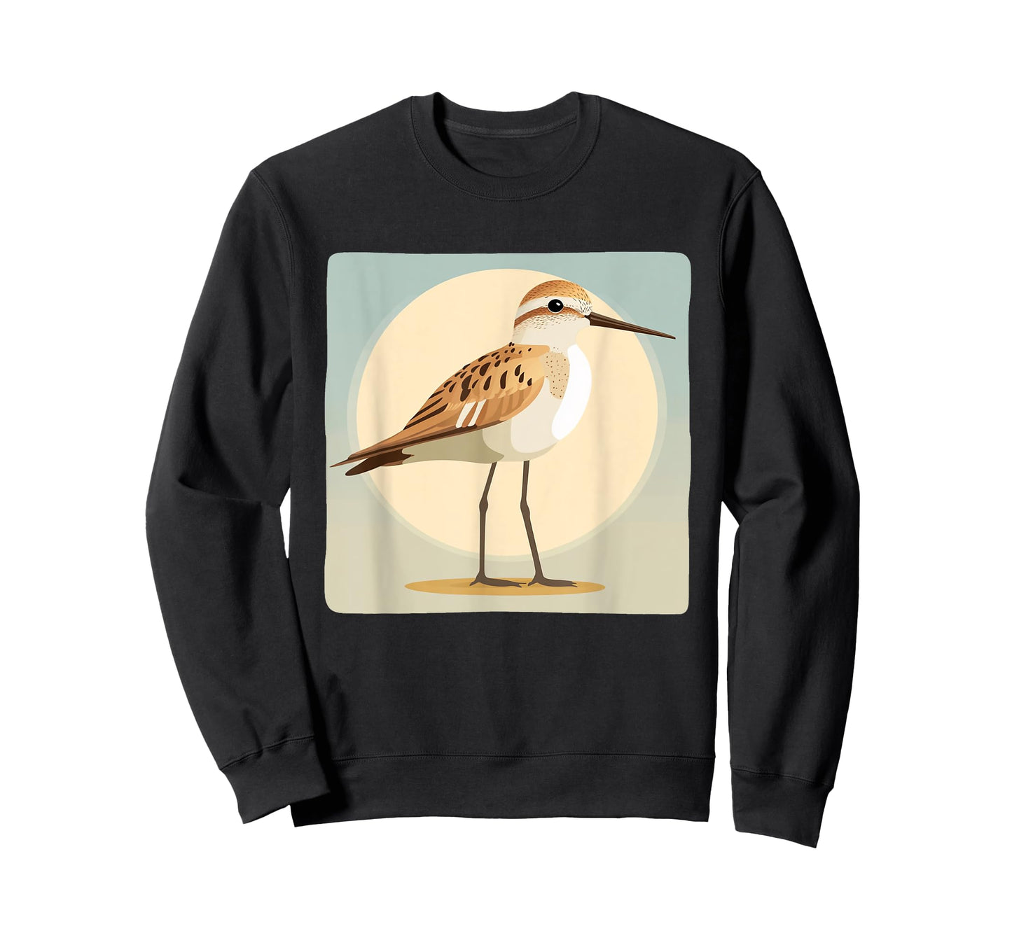 Funny Sandpiper Bird Strolling Along the Shore T-Shirt