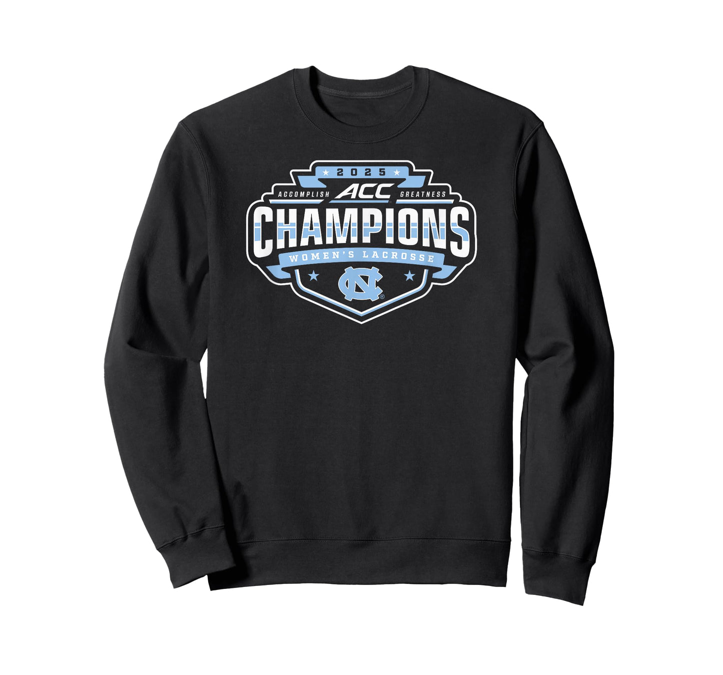 North Carolina Tar Heels Women's Lacrosse Acc Champs 2025 T-Shirt