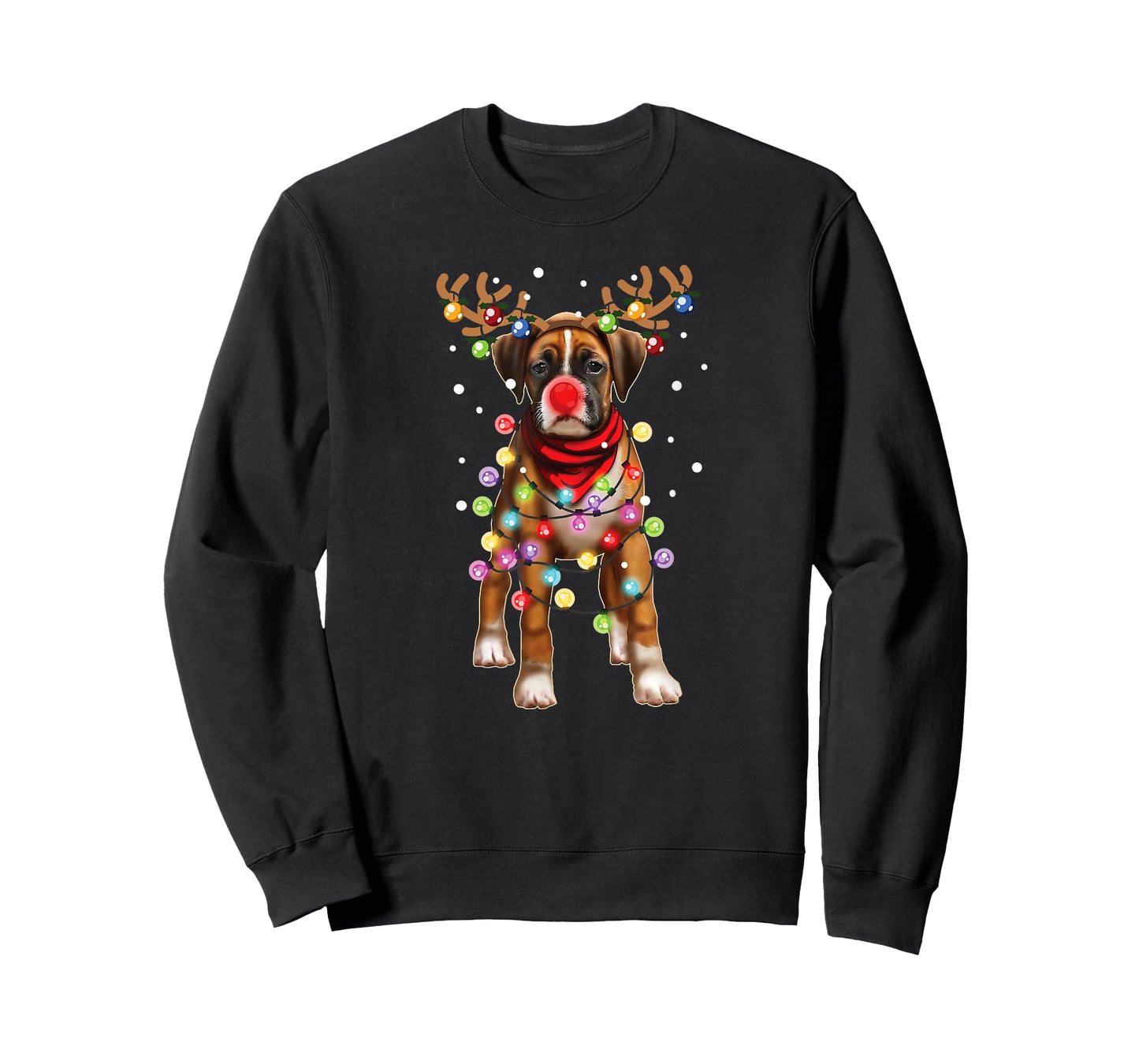 Christmas Dog, Boxer, Dog Lover, Men Women Kids, Dogs, Xmas T-Shirt