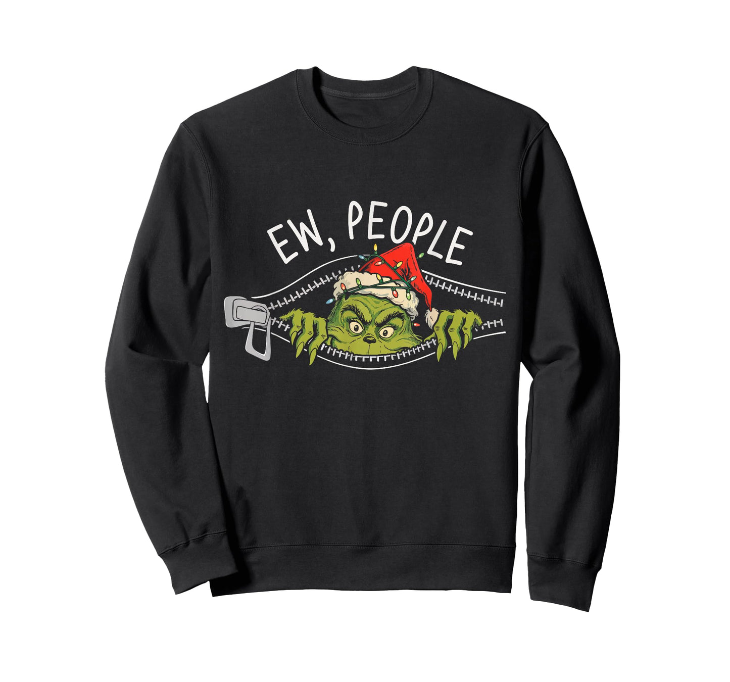 Ew People Xmas Funny Santa Sarcastic Anti Social Introvert T-Shirt