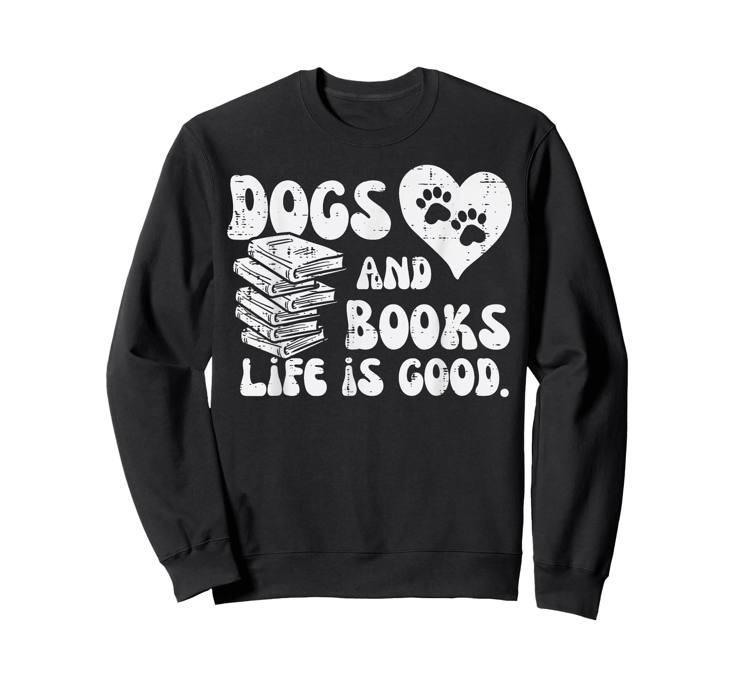Dogs Books Life Good Cute Reading Bookworm Men Women T-Shirt