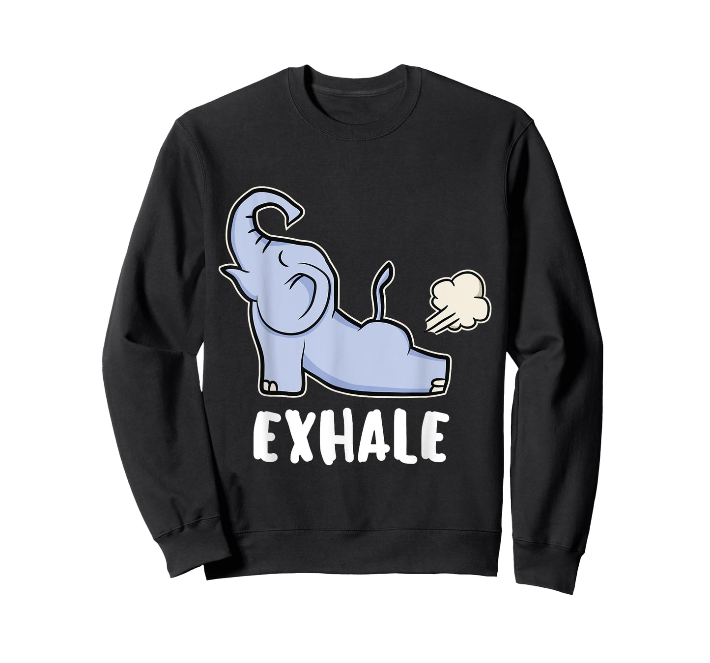 Funny Exhale Yoga Elephant T-Shirt For Elephant Lover Gift T-Shirt