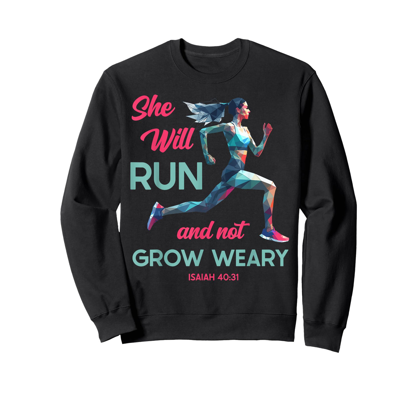 Christian Girl Runner Cross Country Trail Running Run Bible T-Shirt