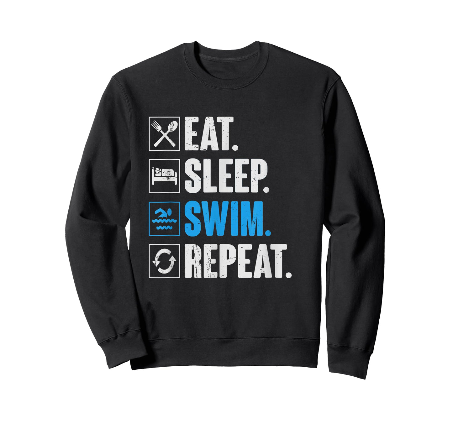 Eat Sleep Swim Repeat Funny Swimming Swimmer Gift T-Shirt