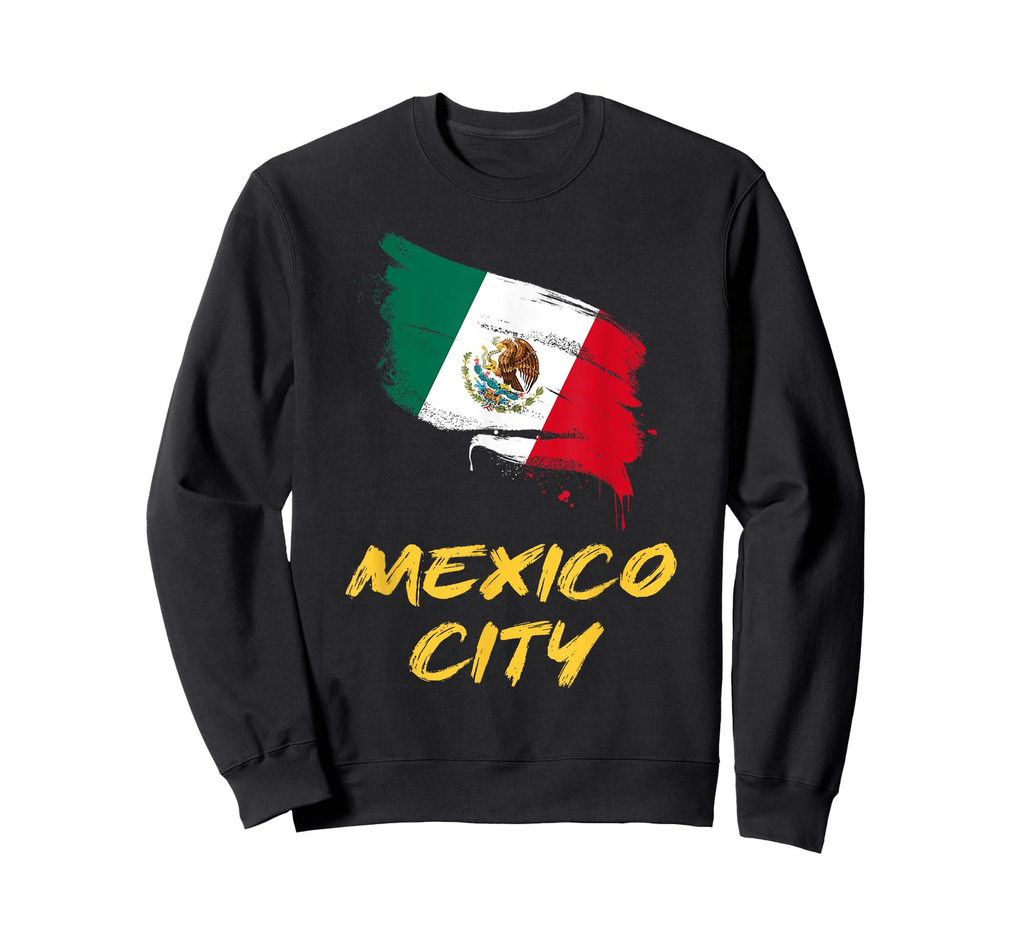 Mexico City MX Mexican Heritage Flag Paint Stroke T-Shirt