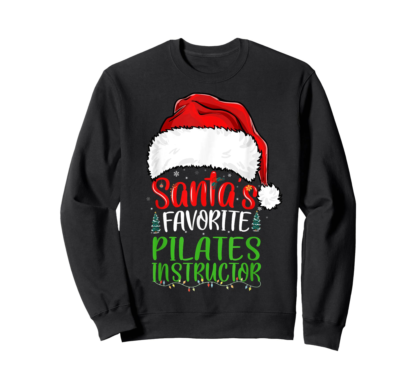Santa's Favorite Pilates Instructor Funny Christmas T-Shirt