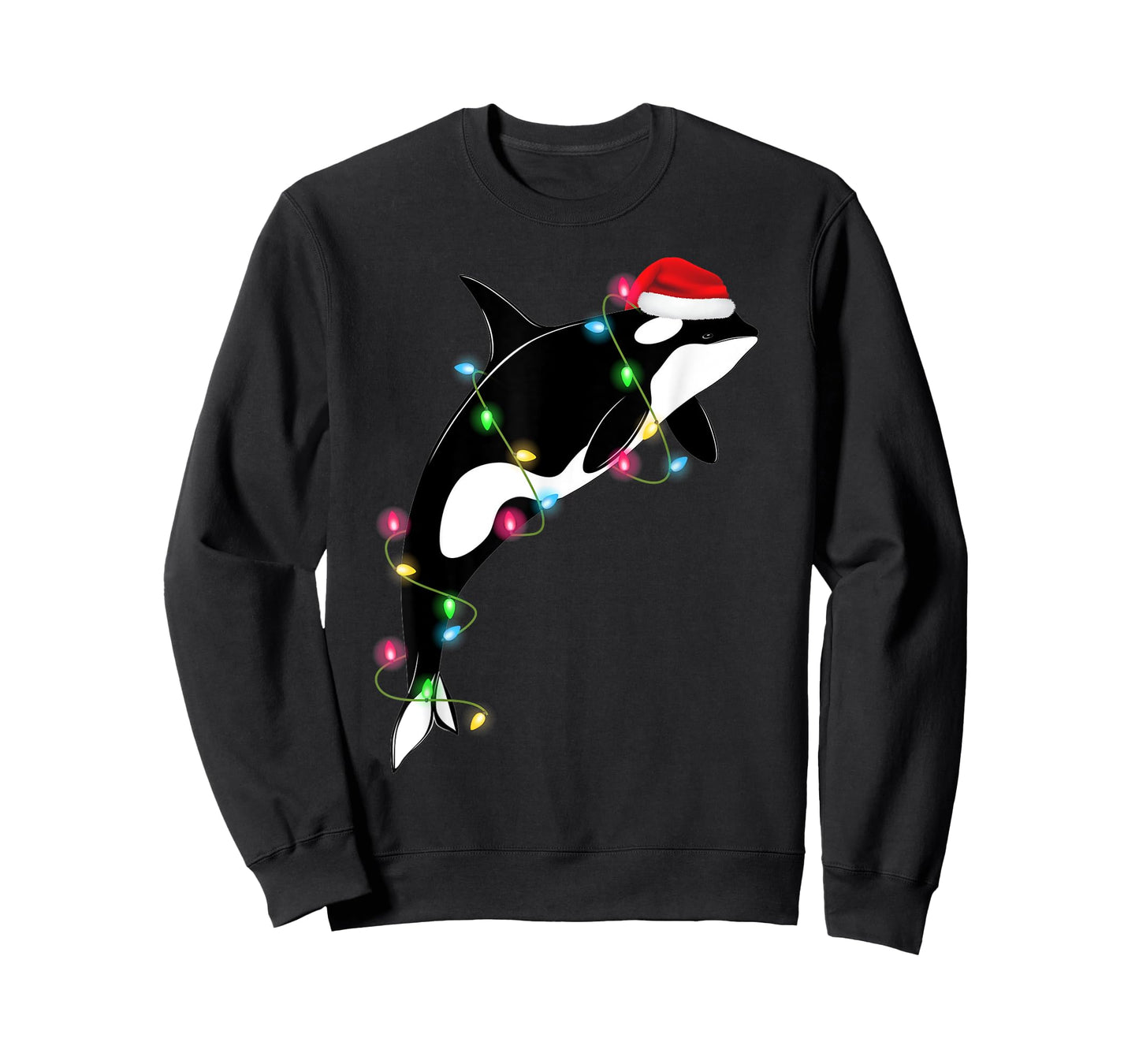 Funny Orca Killer Whale Santa Hat Christmas Sea Animals T-Shirt