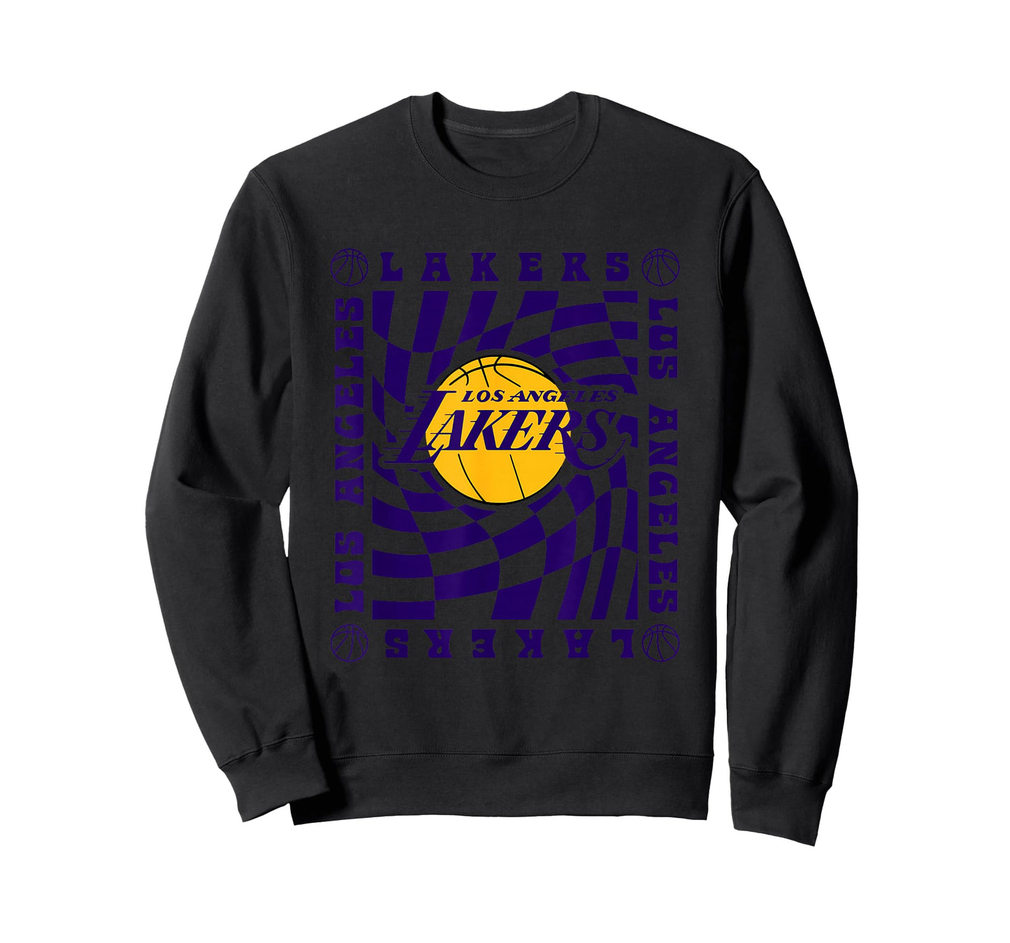 NBA Los Angeles Lakers Retro Checkerboard Wave T-Shirt