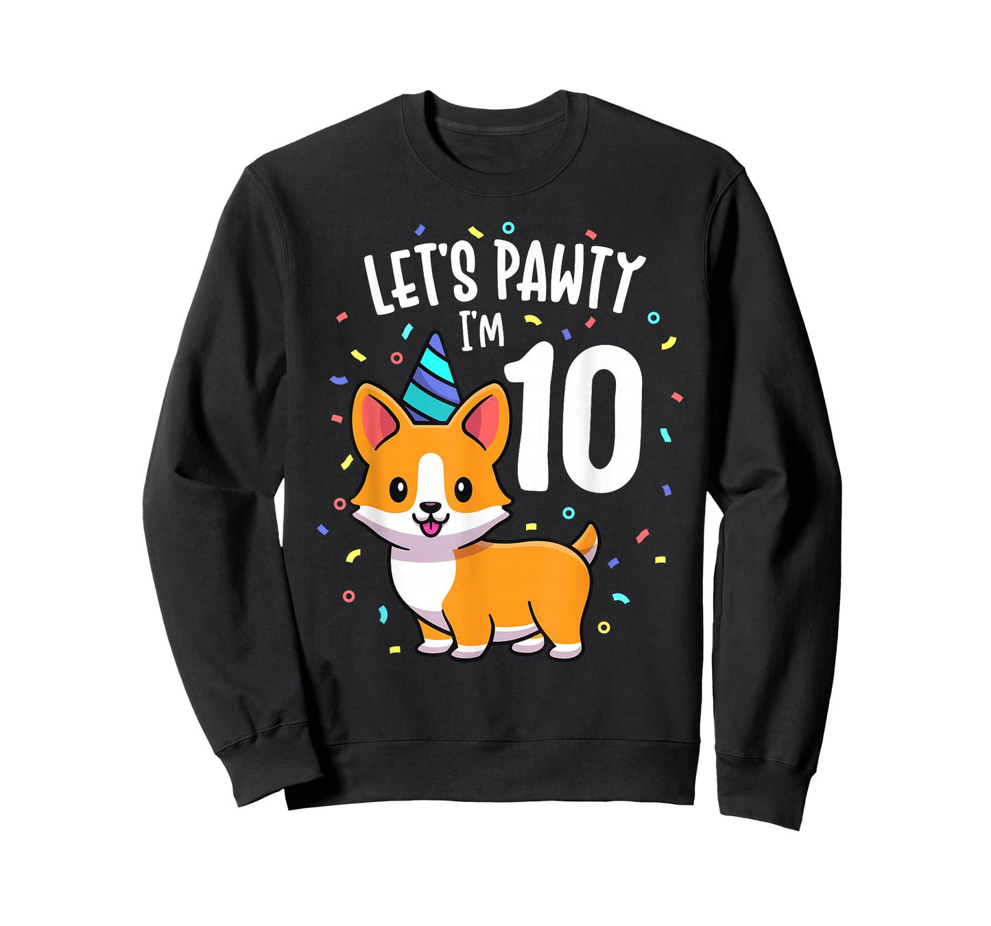 10 Years Old Corgi Dog Lover 10th Birthday Party Outfit Kid T-Shirt