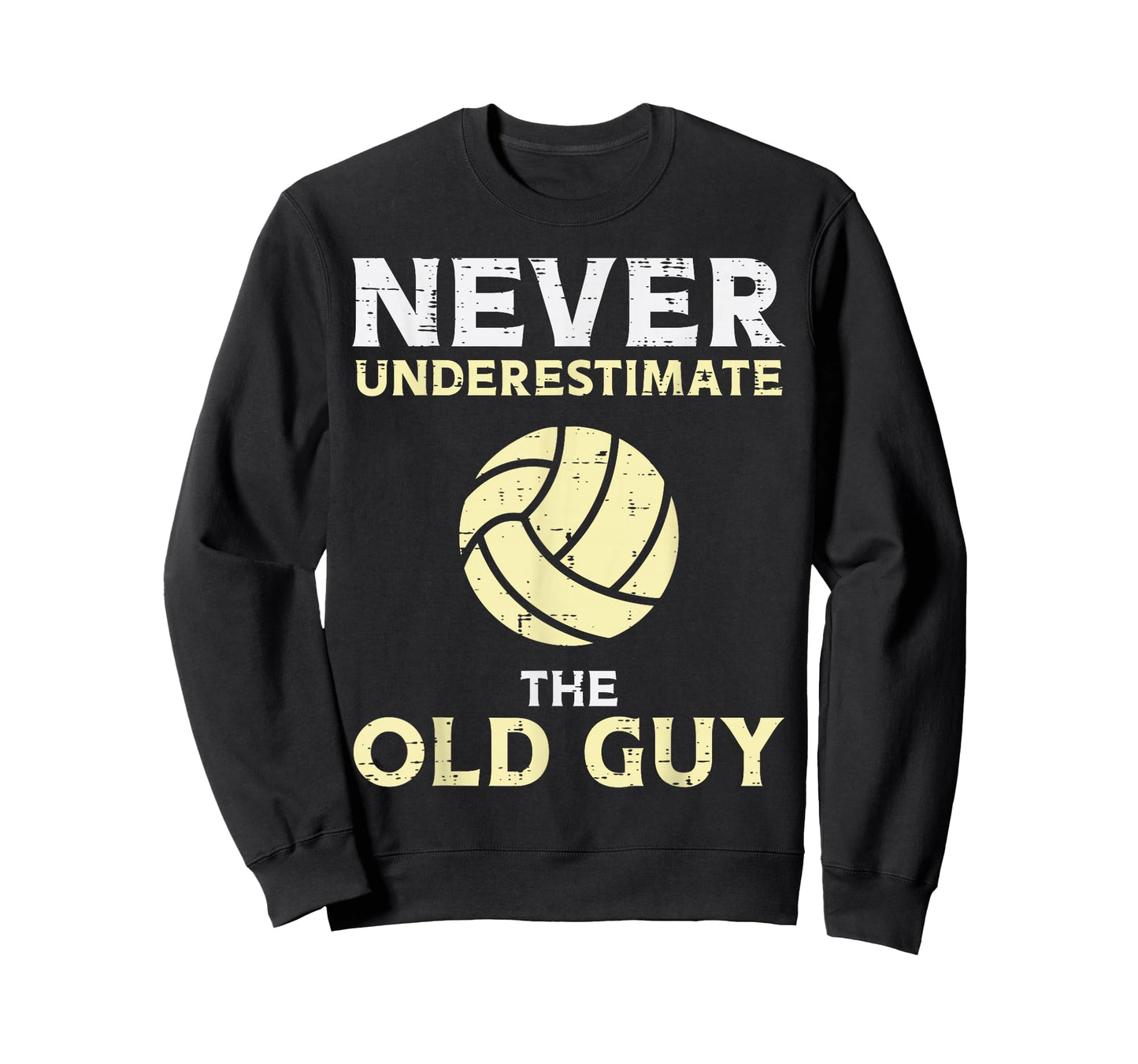 Never Underestimate Old Guy Volleyball Coach Dad Grandpa Men T-Shirt
