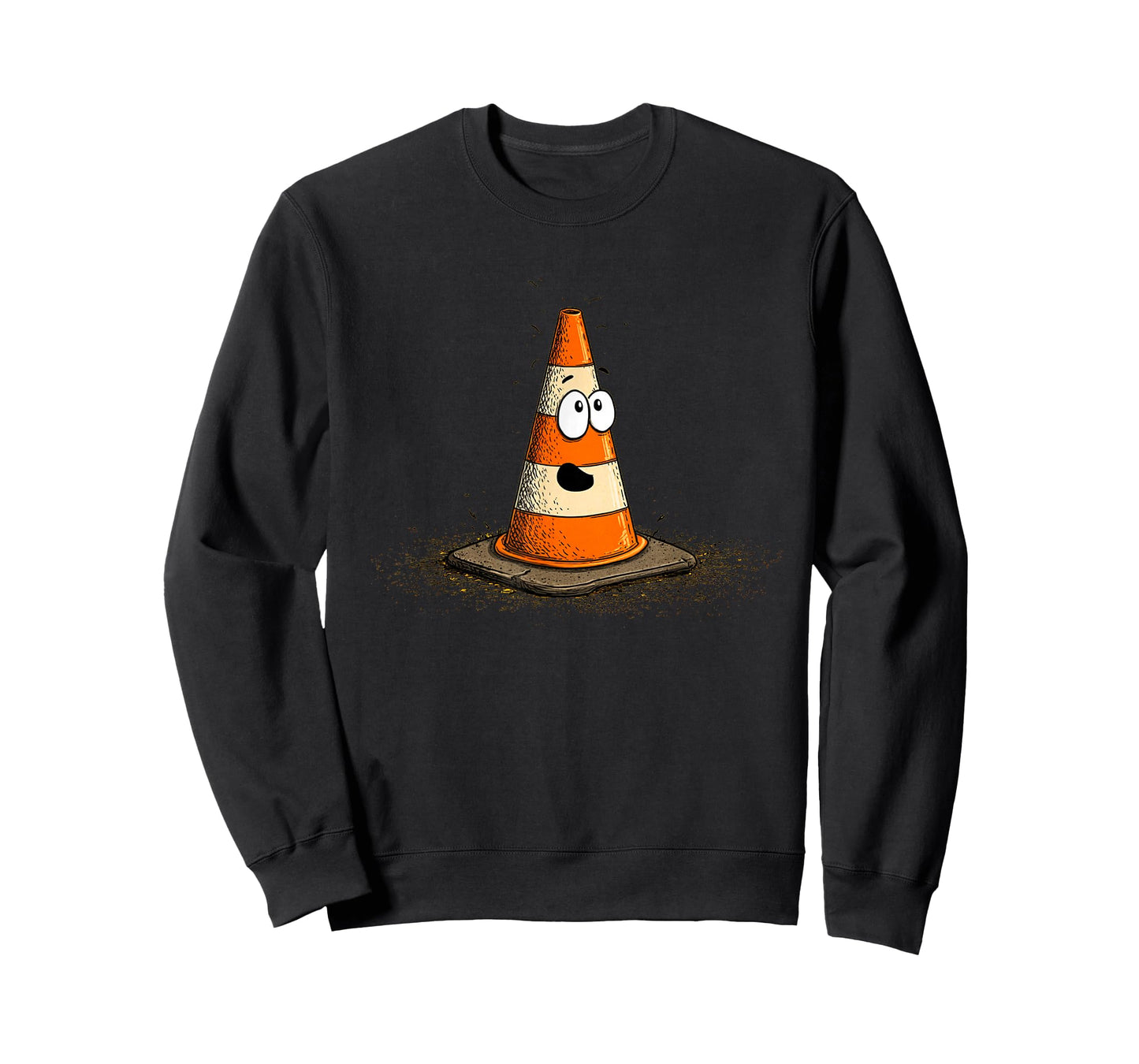 Nice Smiling Traffic Cone Emblem T-Shirt