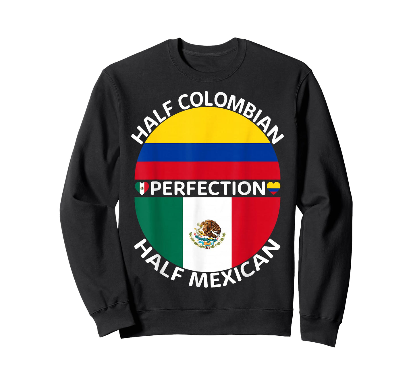 Half Mexican Half Colombian Mexico Colombia Flag Roots Men T-Shirt