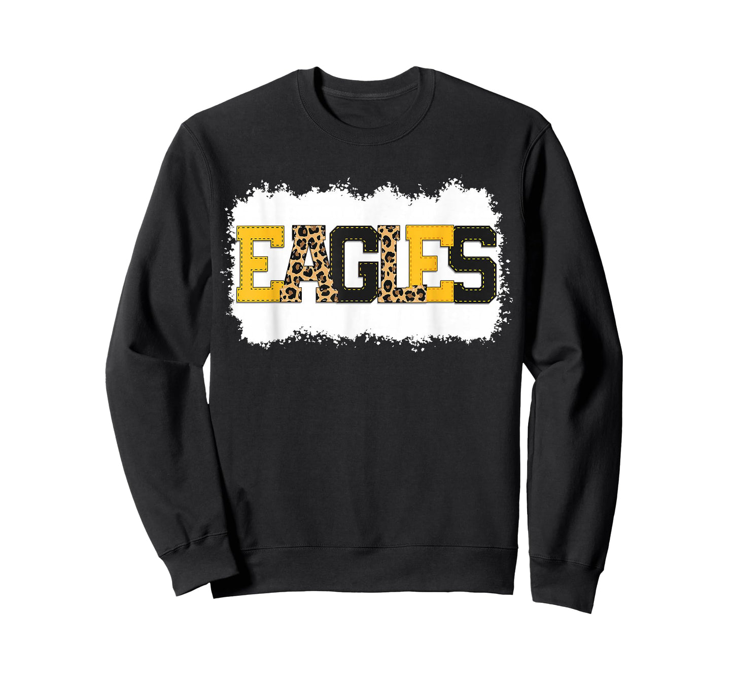 School Spirit Mascot Eagles Leopard Print Teacher Shirt T-Shirt