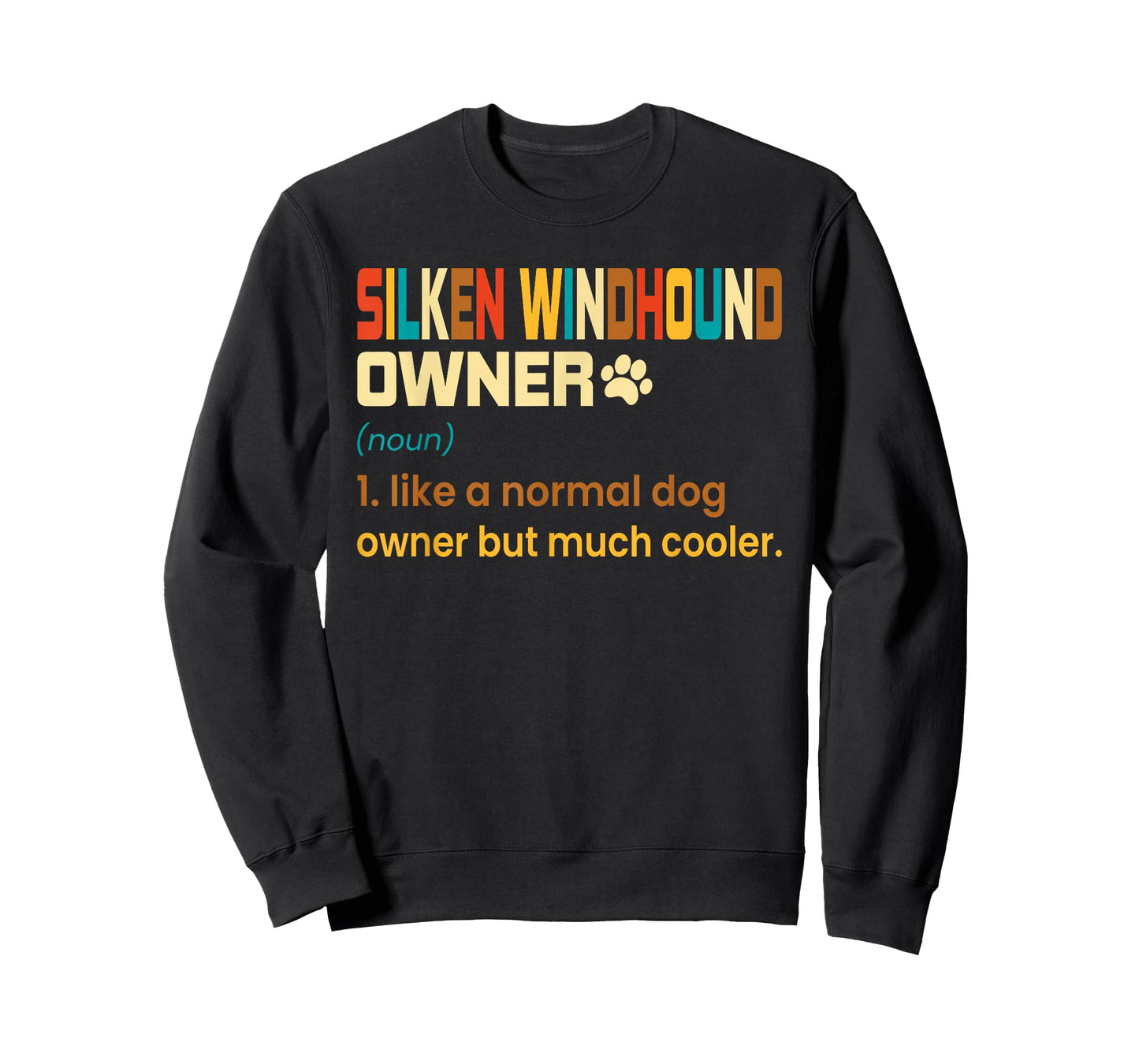 Funny Silken Windhound Retro Vintage Dog Mom Dad T-Shirt