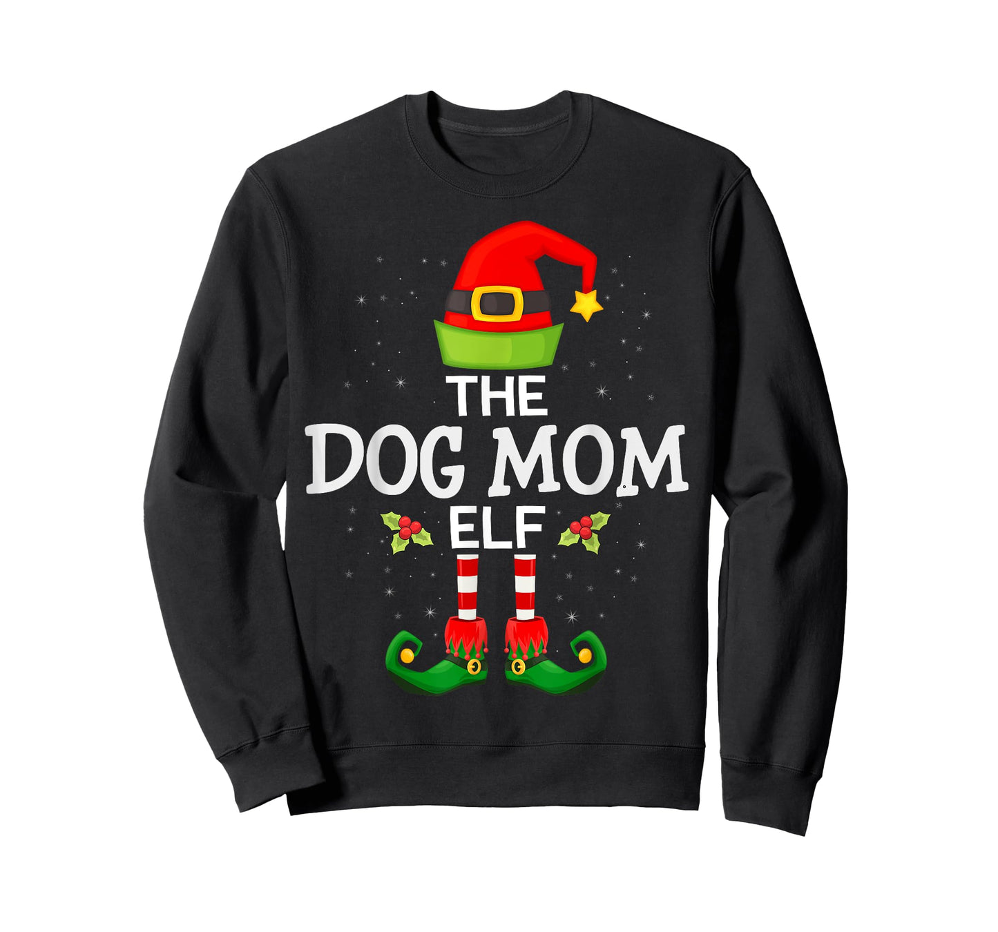 The Dog Mom Elf Christmas Family Matching Pajama Men Women T-Shirt