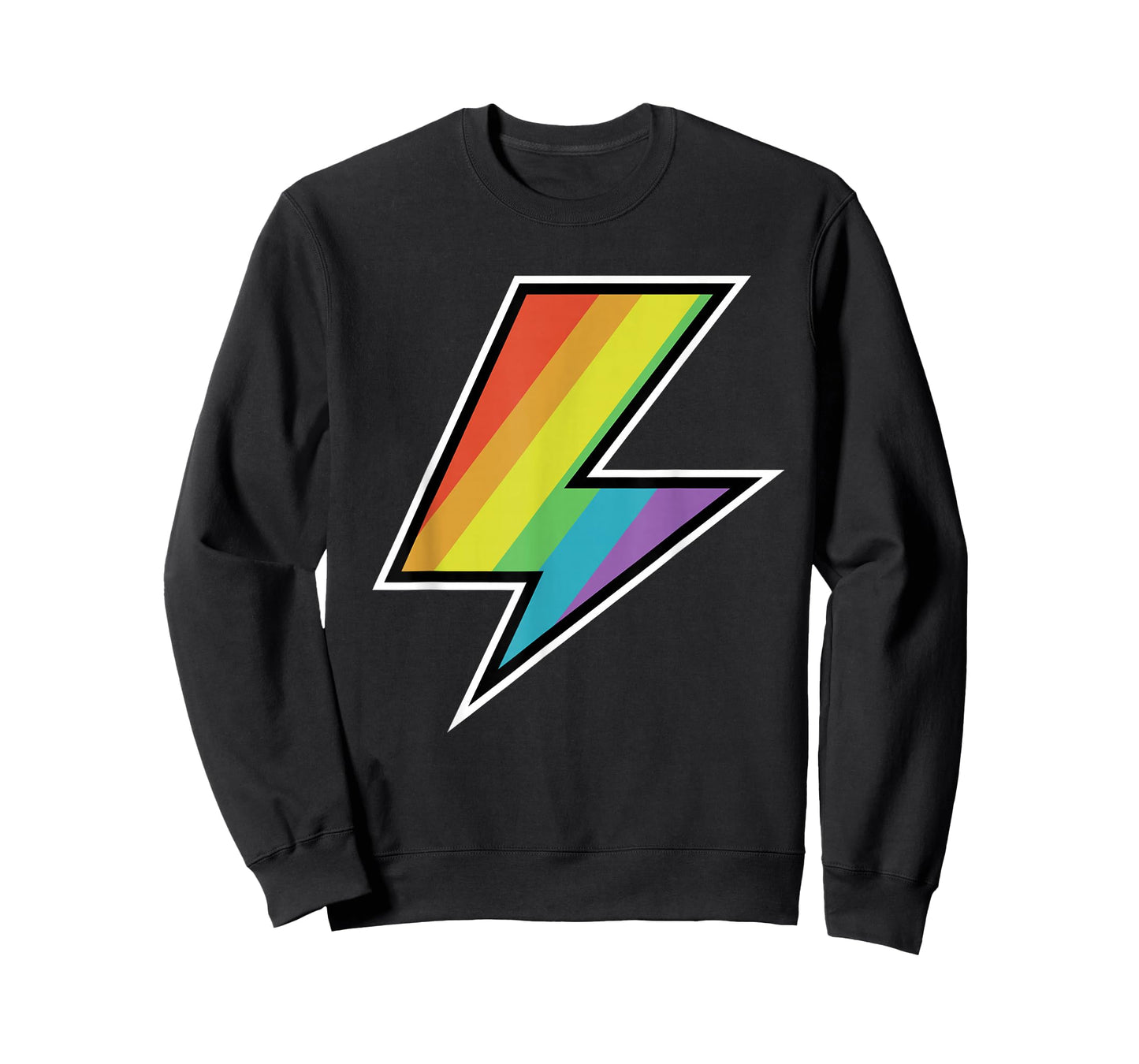 Cool Vintage Rainbow Lightning Bolt LGTBQ Pride T-Shirt