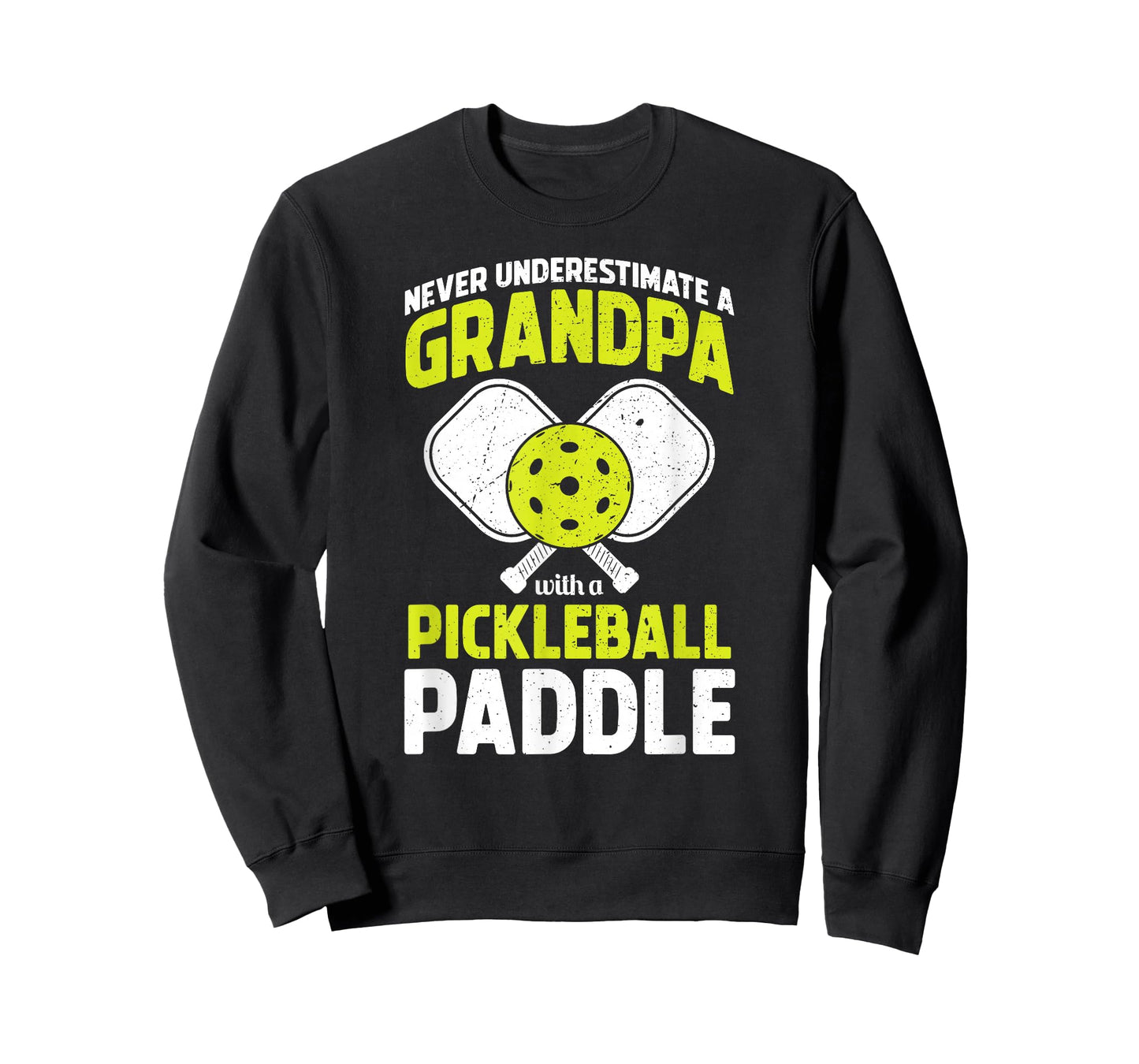 Never Underestimate Pickleball Grandpa Funny T-Shirt