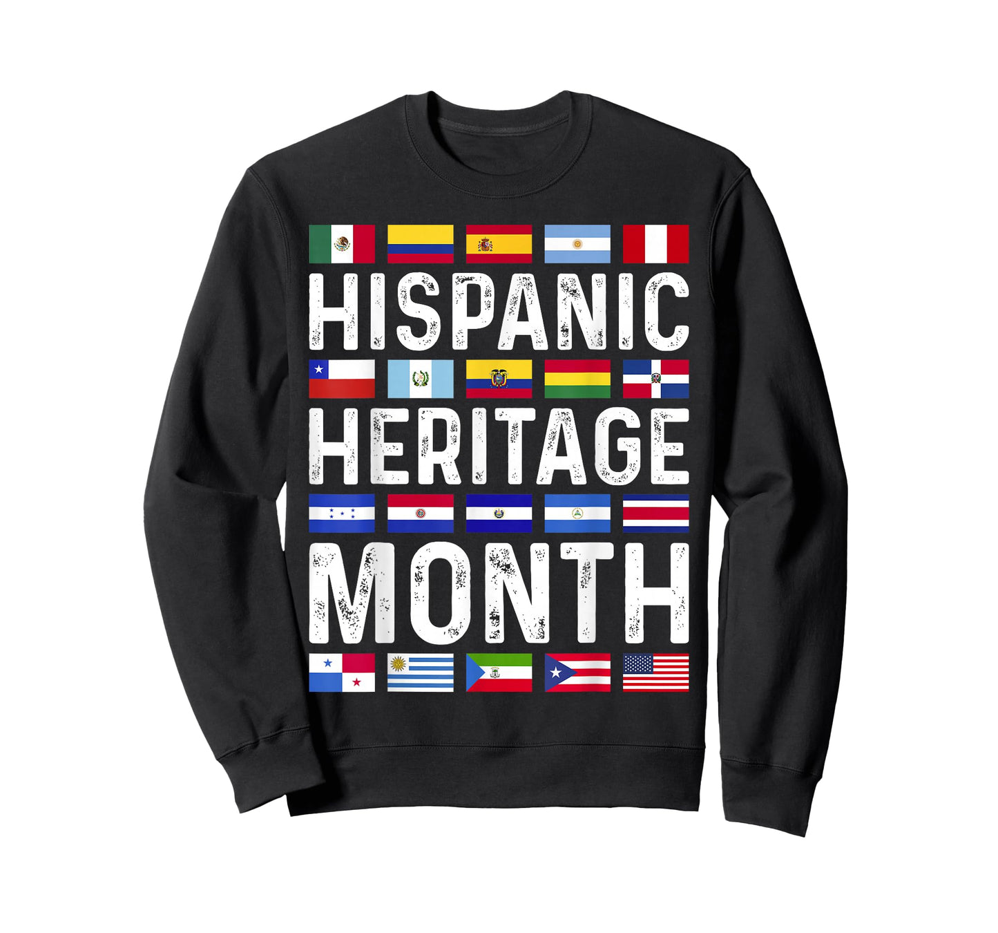 Hispanic Heritage Month National Latino Countries Flags T-Shirt