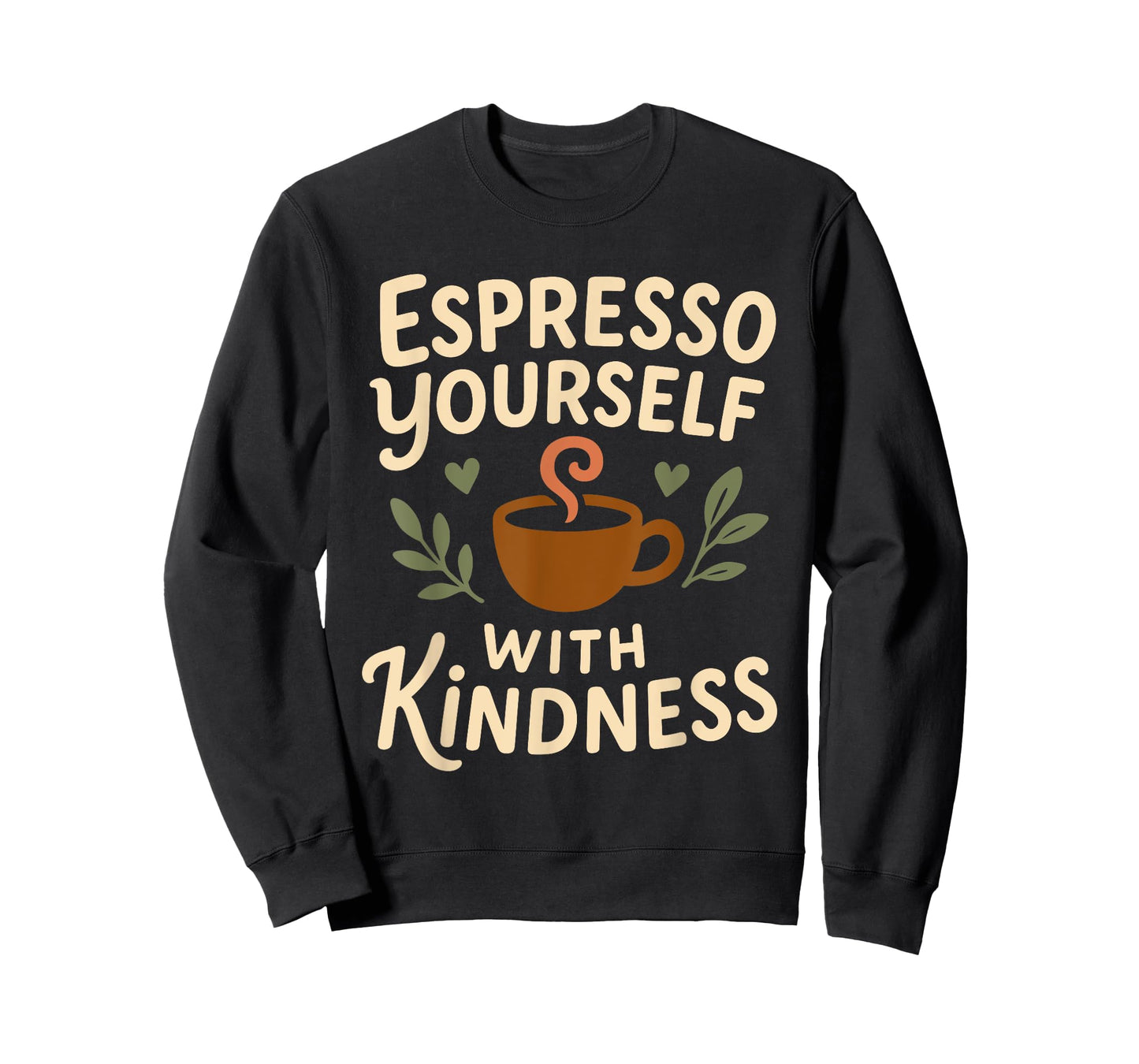Coffee Lover Kindness Club Positive Message Caffeine Graphic T-Shirt