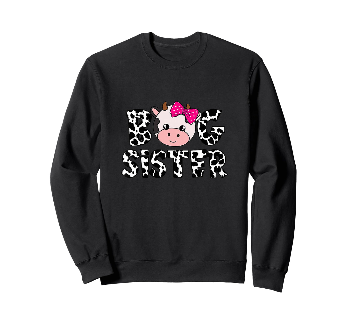Big Sister Farm Life Cow Lover Big Sis Sibling Matching T-Shirt