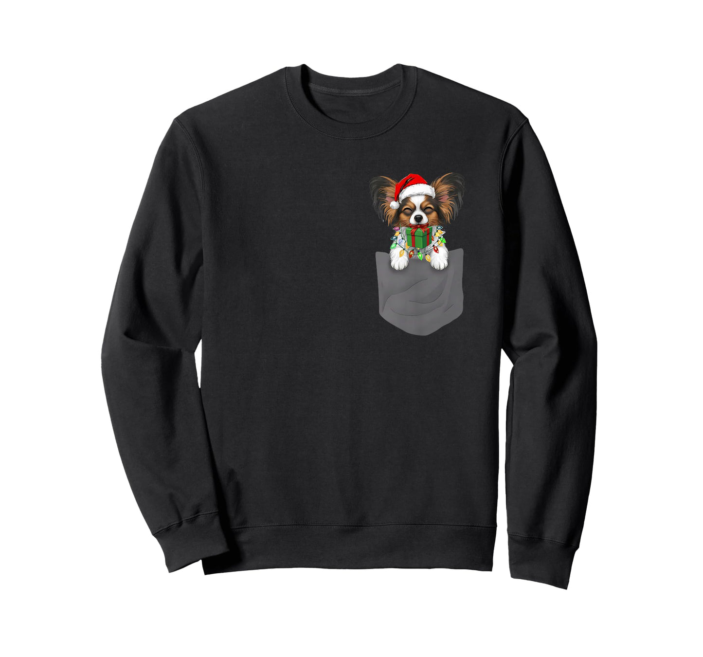 Papillion in A Pocket Xmas Papillion Lover Family Matching T-Shirt