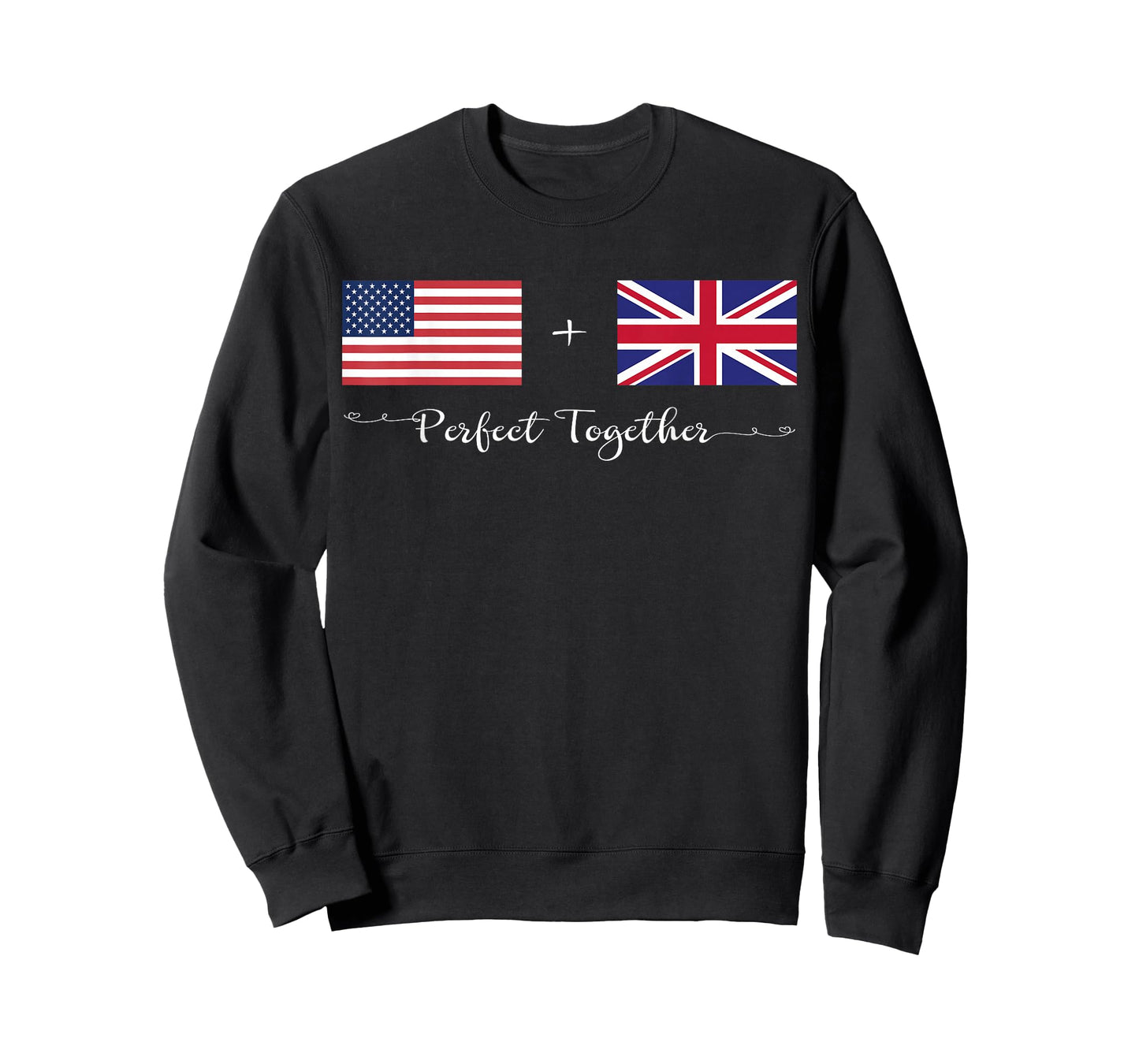 American + British Perfect Together Flag T-Shirt T-Shirt